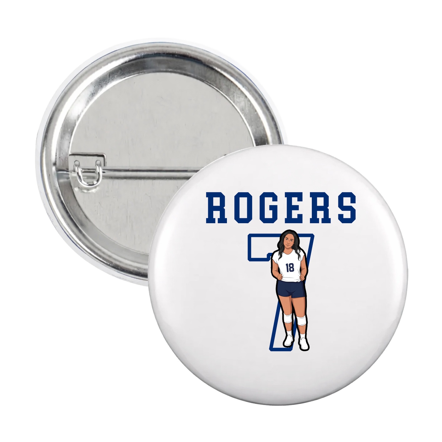 Game Day Button — Shirsey in White