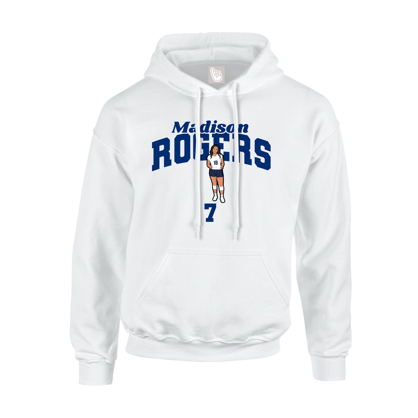 Hoodie — Signature Arch in White