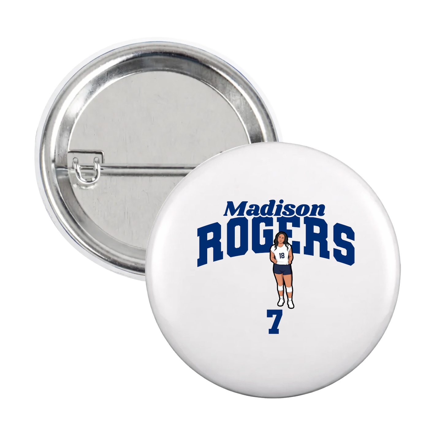 Game Day Button — Signature Arch in White