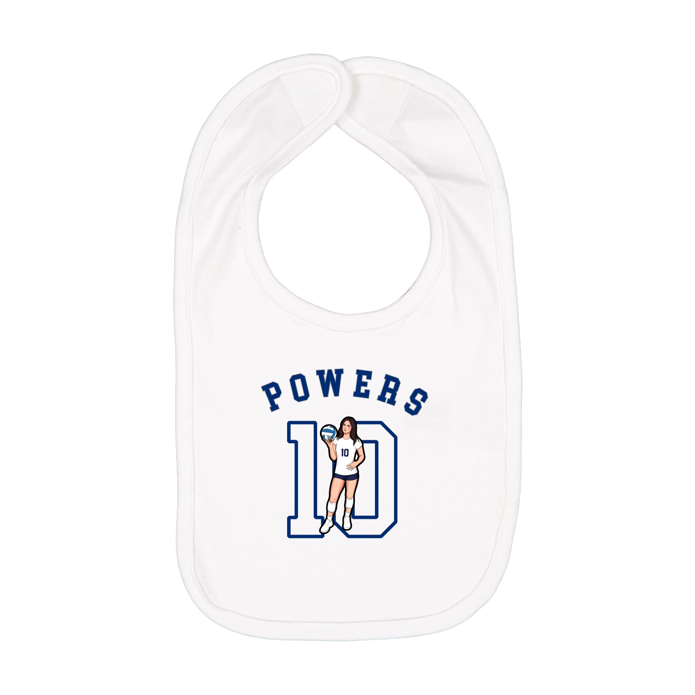 Infant Bib — Shirsey Arch in White