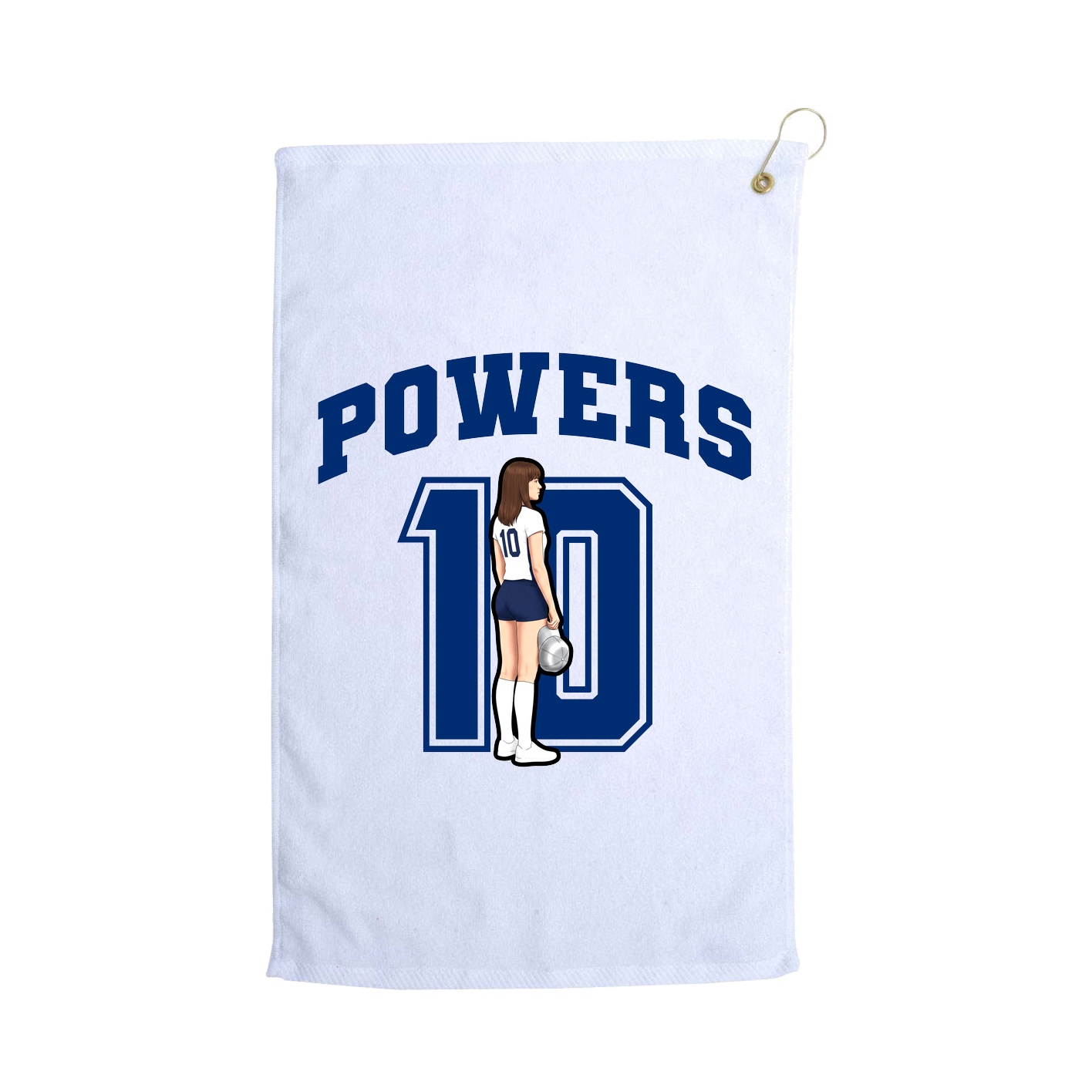 Golf Towel — Number in White