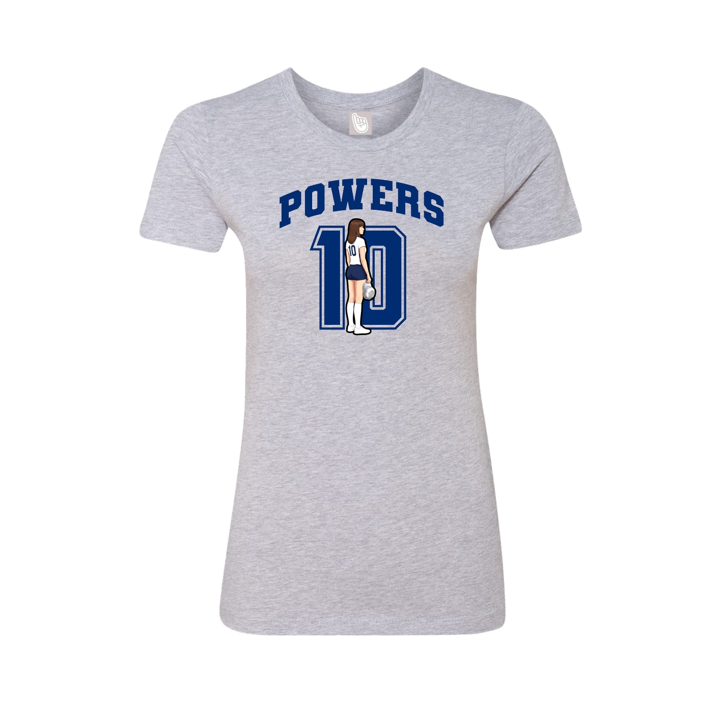 Fitted Women's Tee — Number in Grey