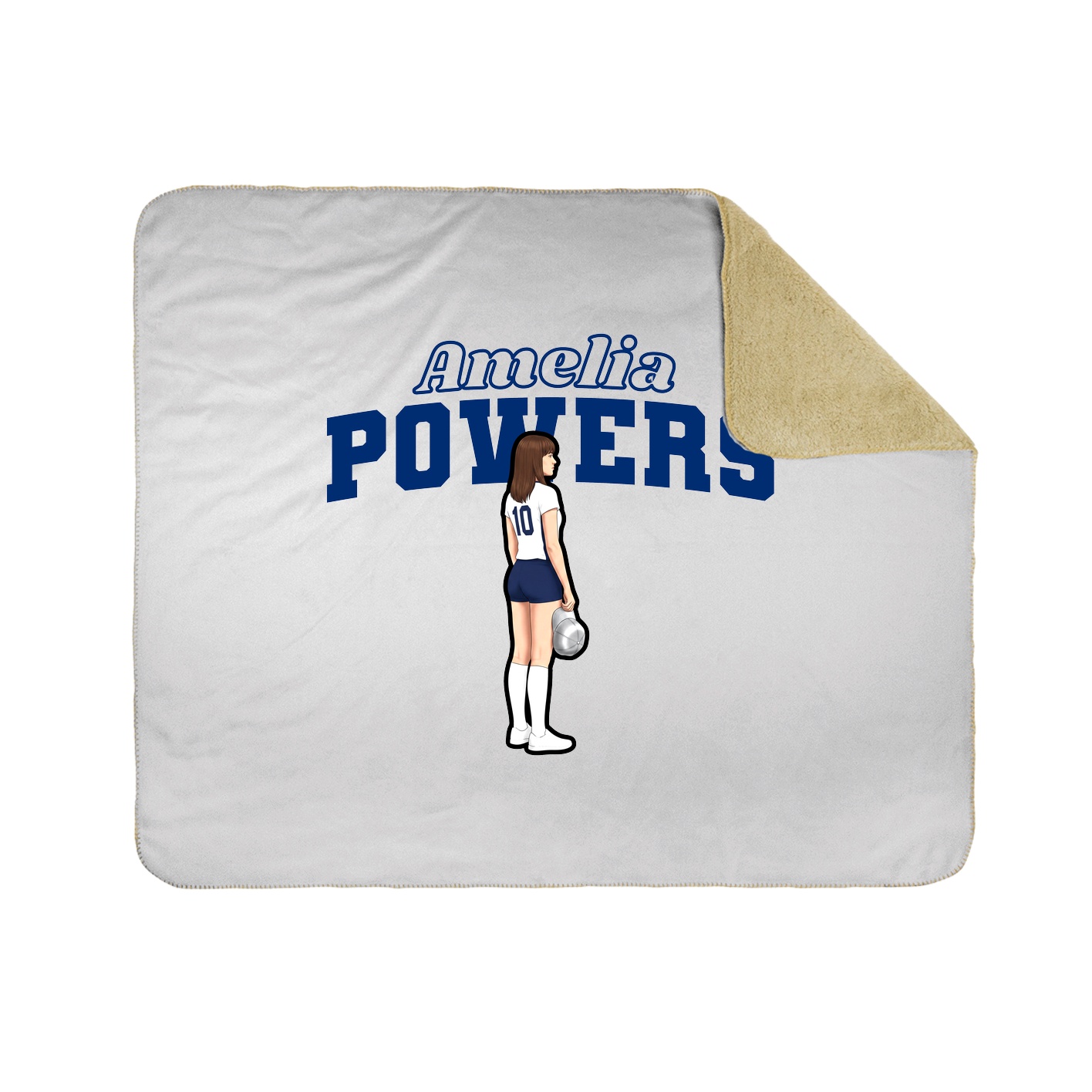 Throw Blanket — Name Arch in White