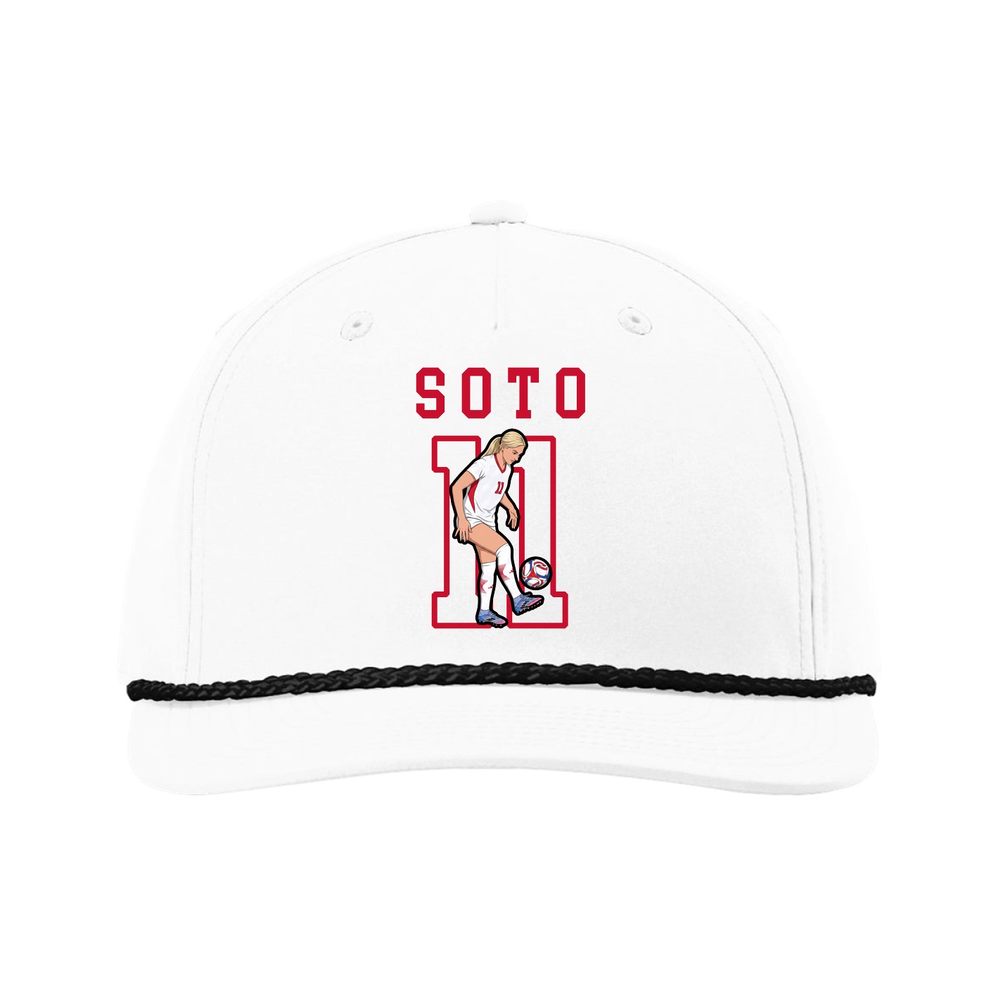 Five-Panel Classic Rope Cap — Shirsey in White