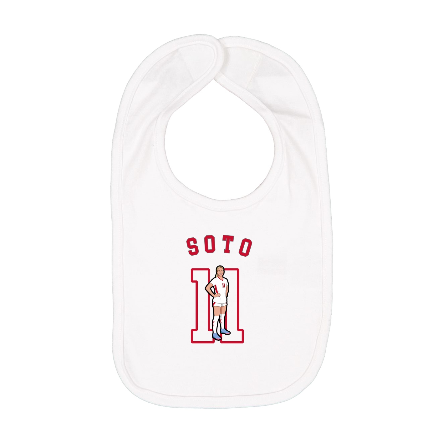 Infant Bib — Shirsey Arch in White