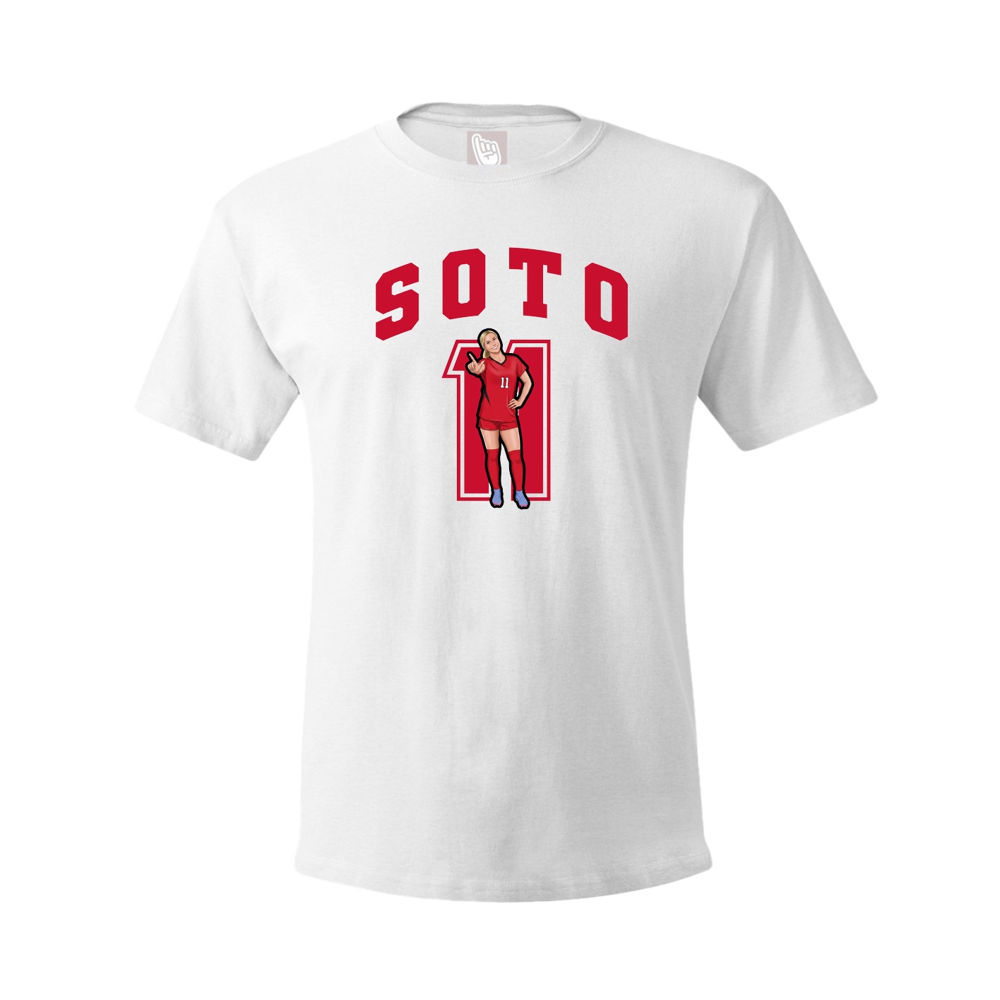 Youth Tee — Number in White