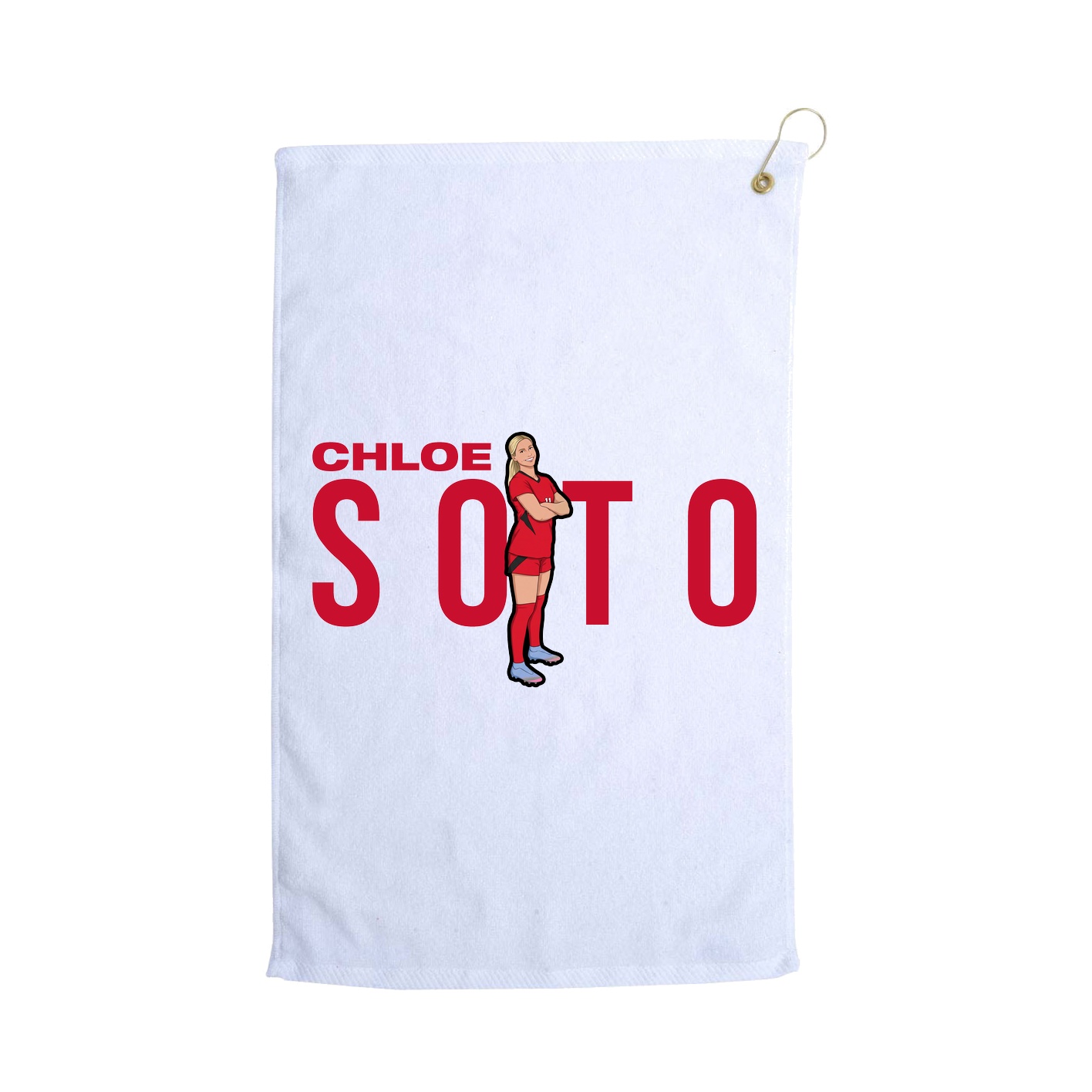 Golf Towel — Player Name in White