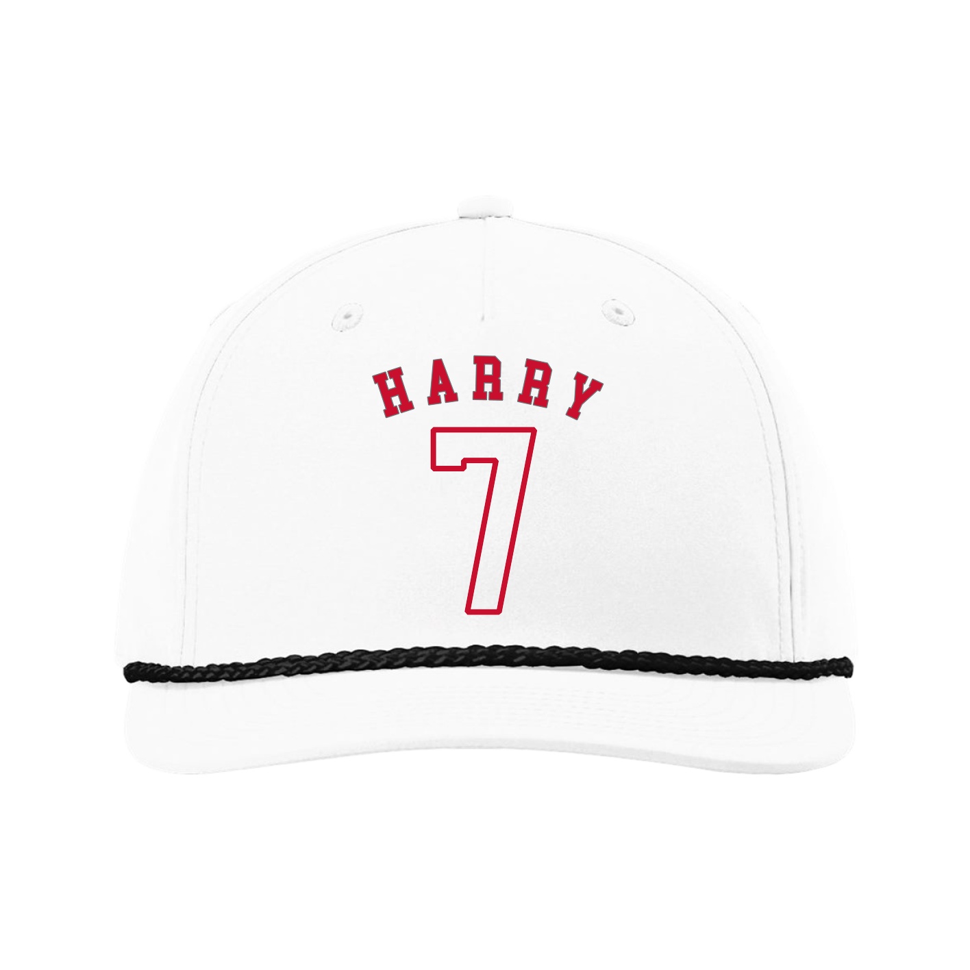 Five-Panel Classic Rope Cap — Shirsey Arch in White