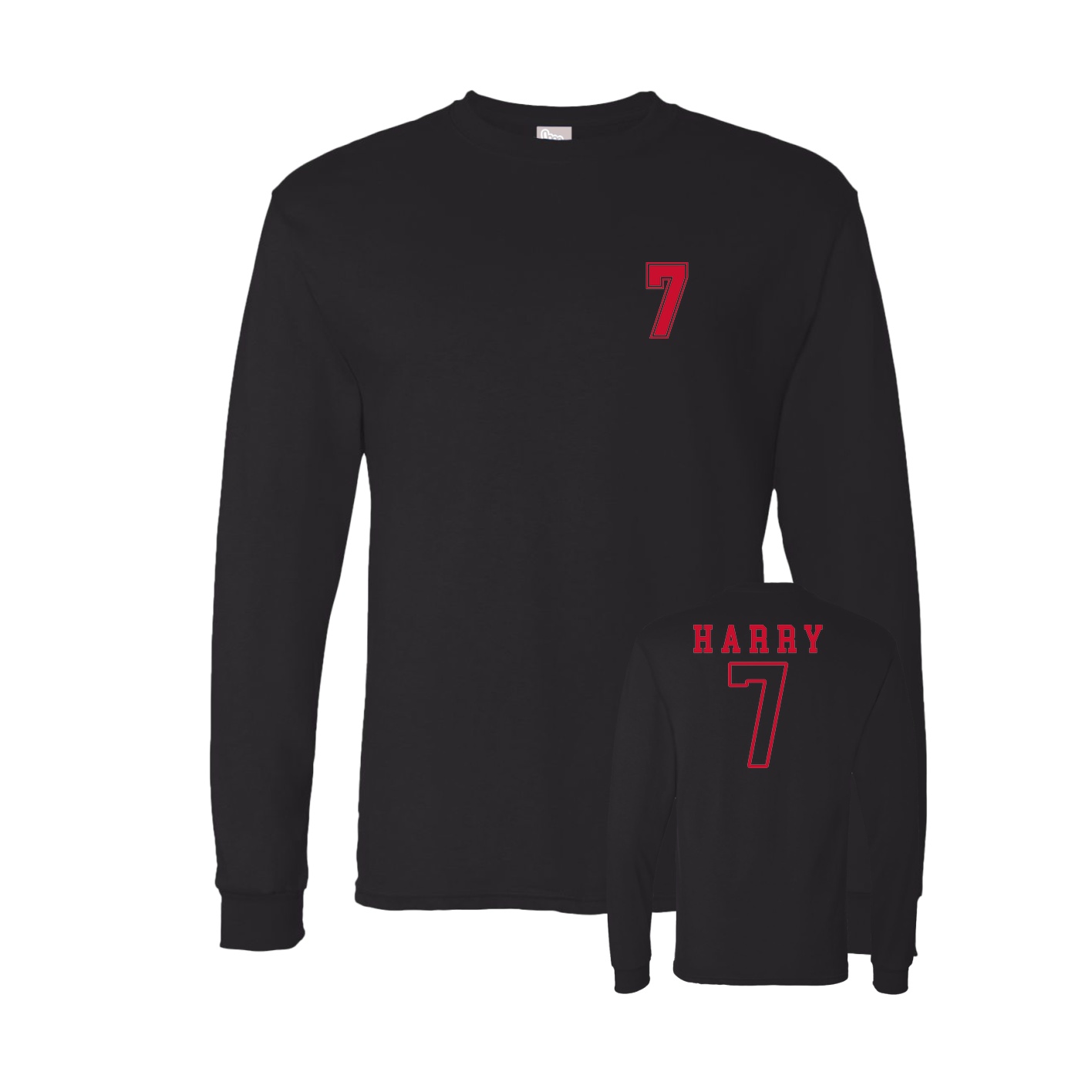 Long Sleeve Tee — Chest Back in Black
