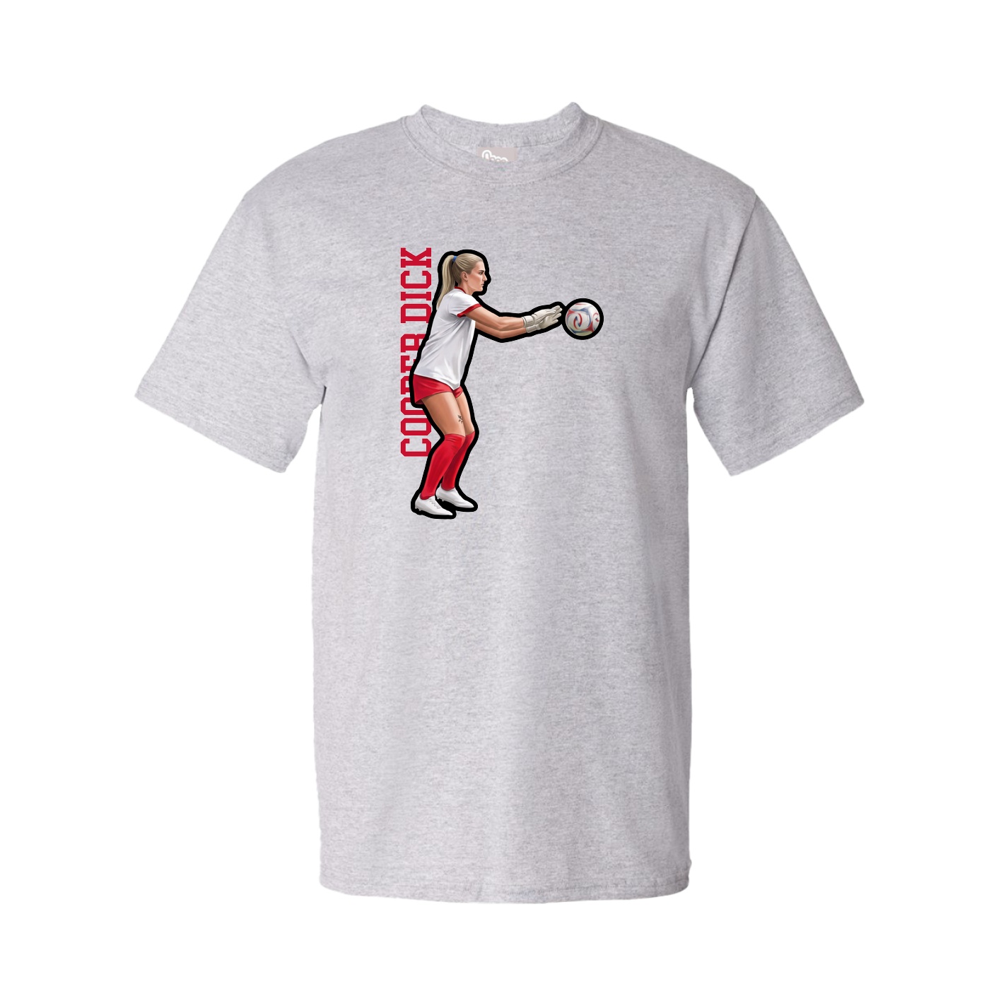 Tee — Name Vertical in Grey