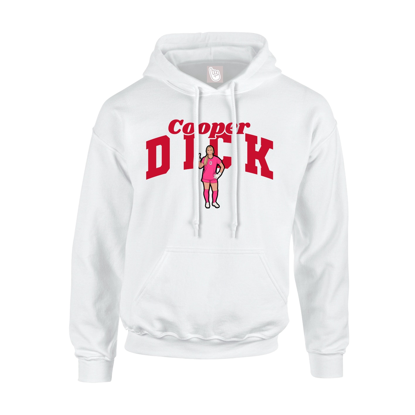 Youth Hoodie — Signature Arch in White