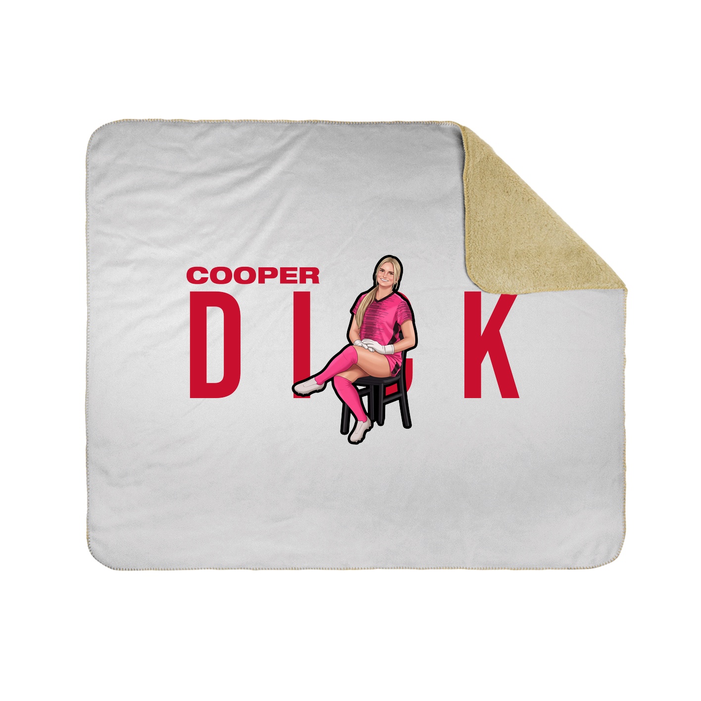 Throw Blanket — Player Name in White