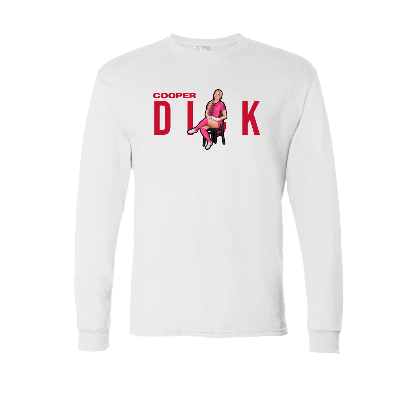 Long Sleeve Tee — Player Name in White
