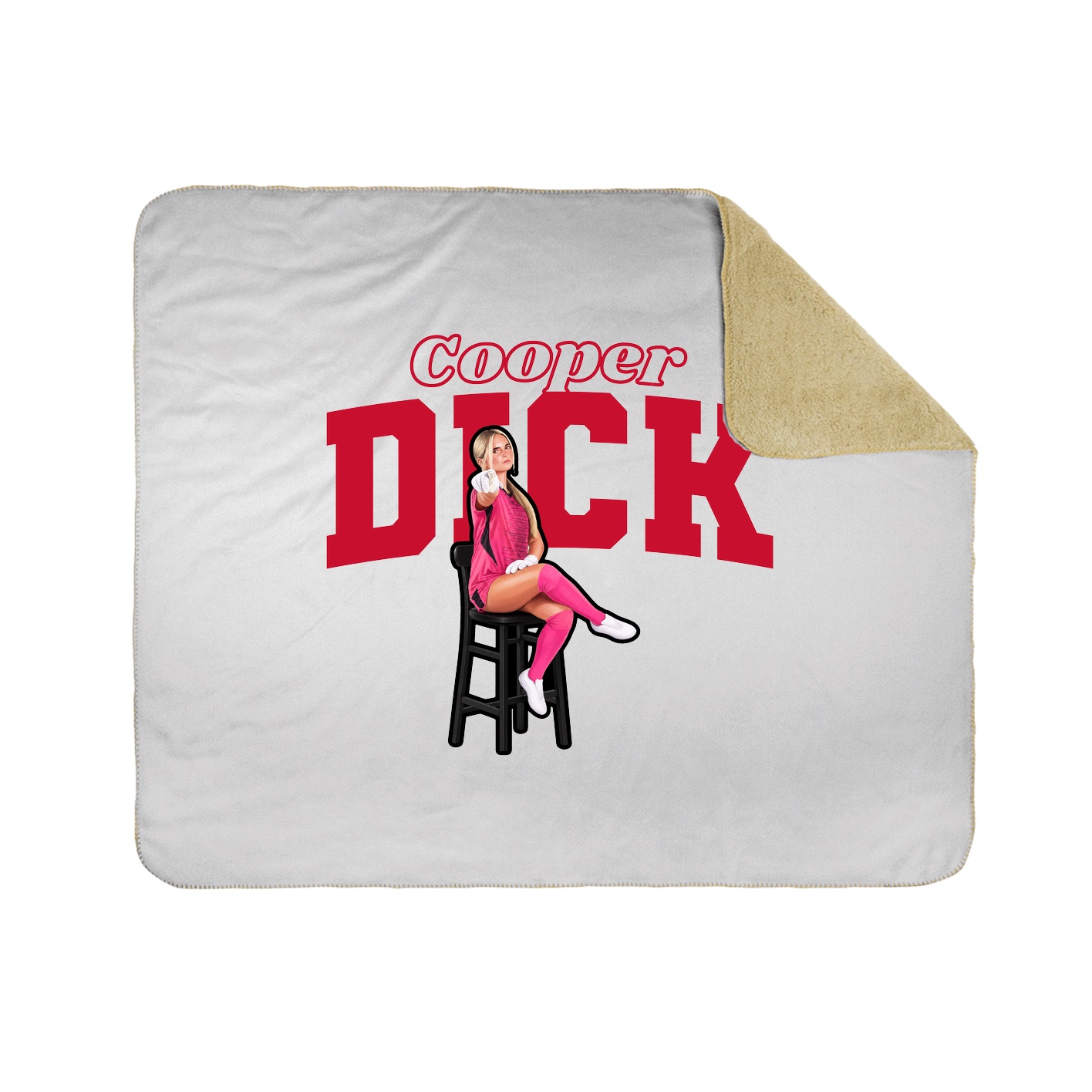 Throw Blanket — Name Arch in White
