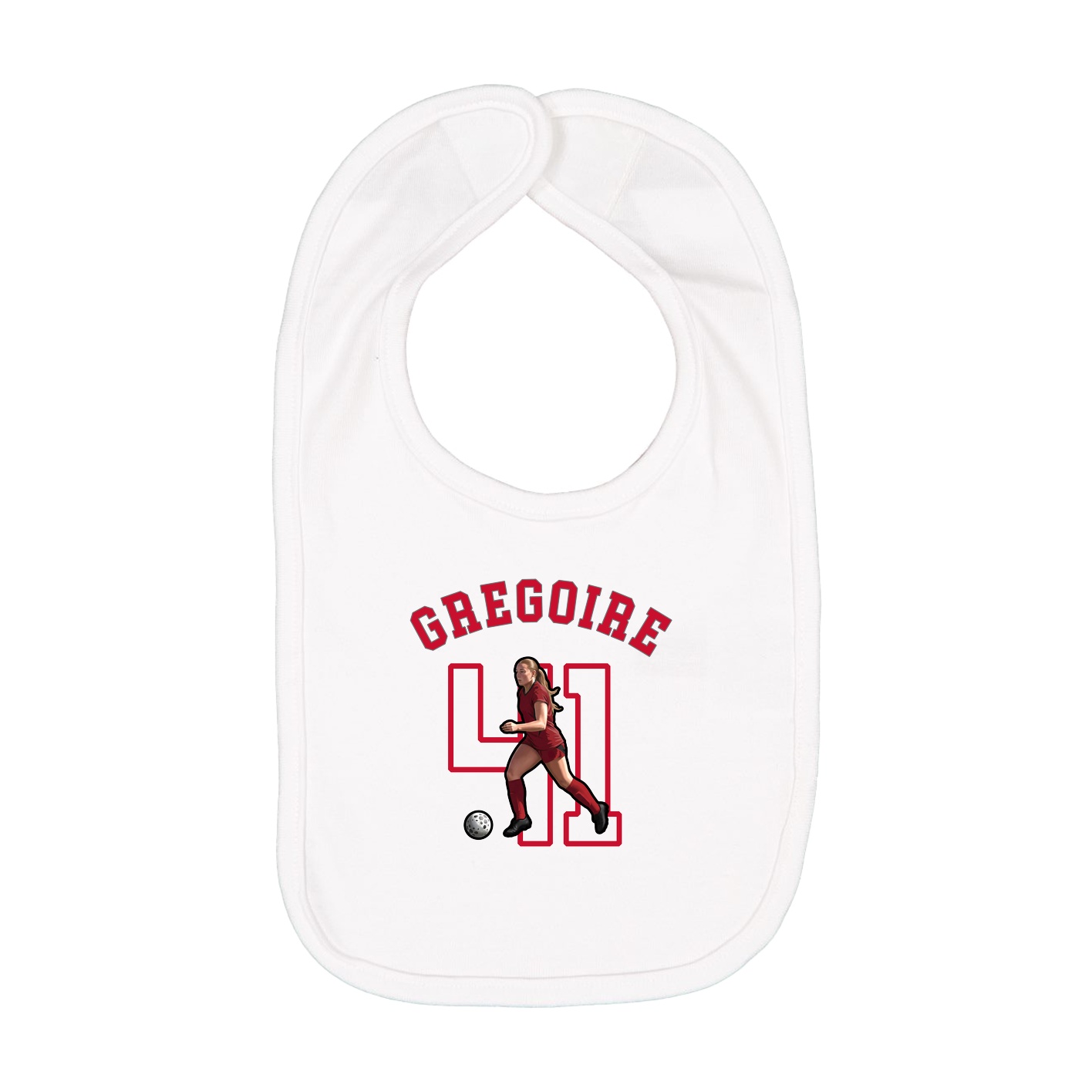 Infant Bib — Shirsey Arch in White