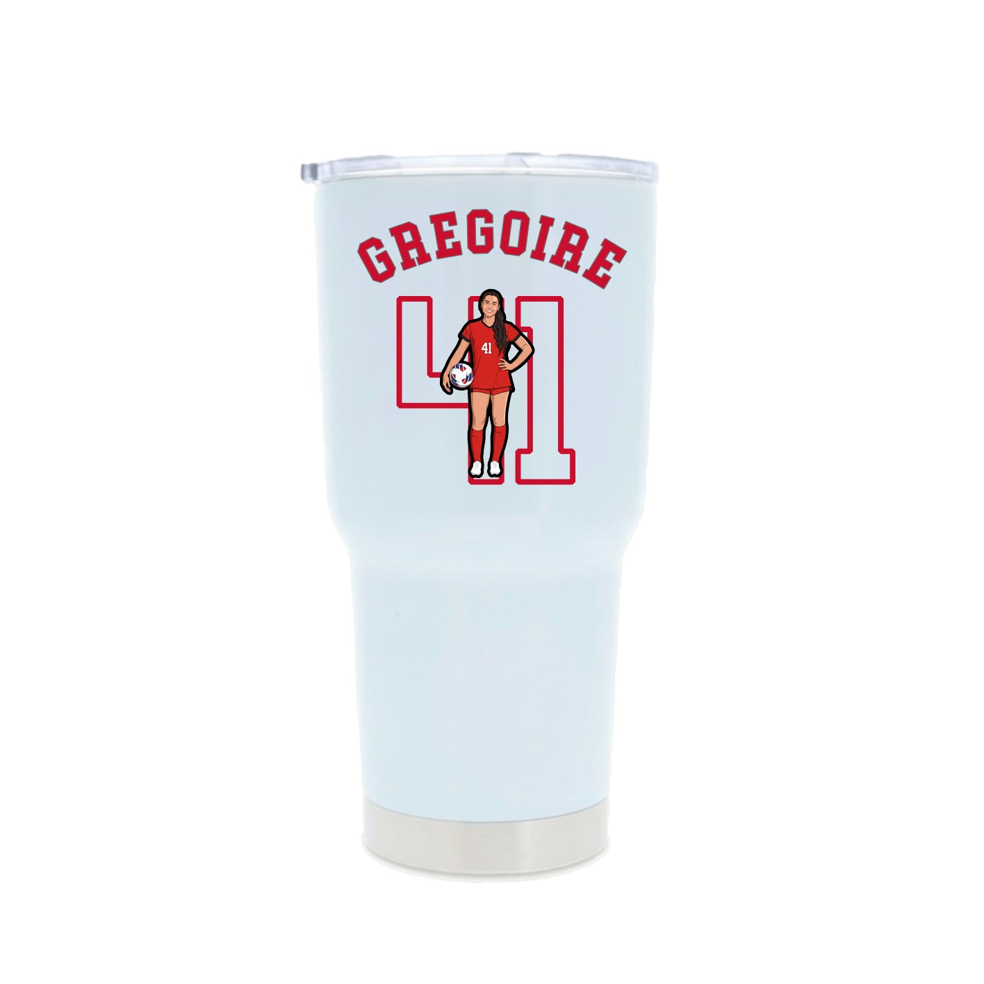 30oz Stainless Steel Tumbler — Shirsey Arch in White