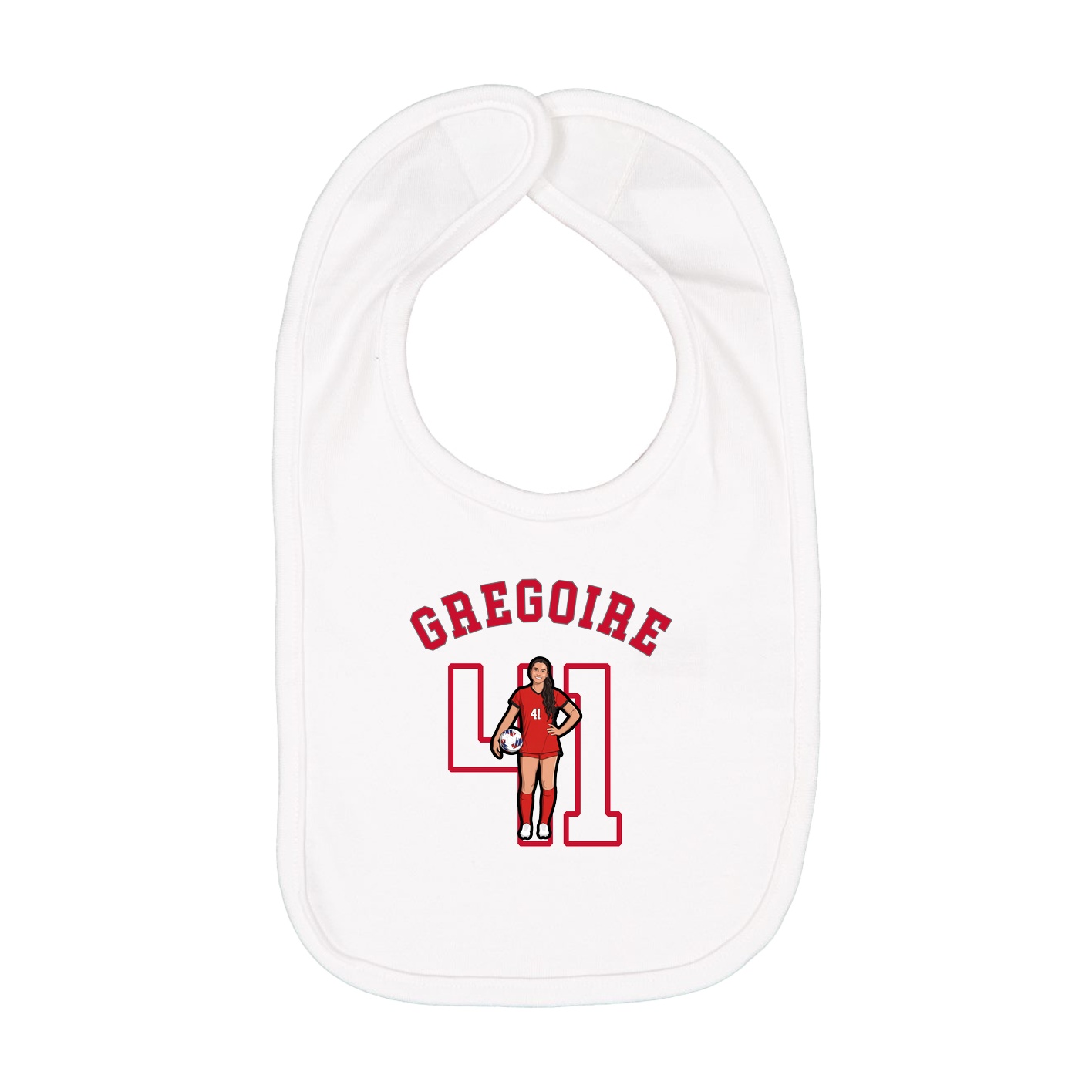 Infant Bib — Shirsey Arch in White