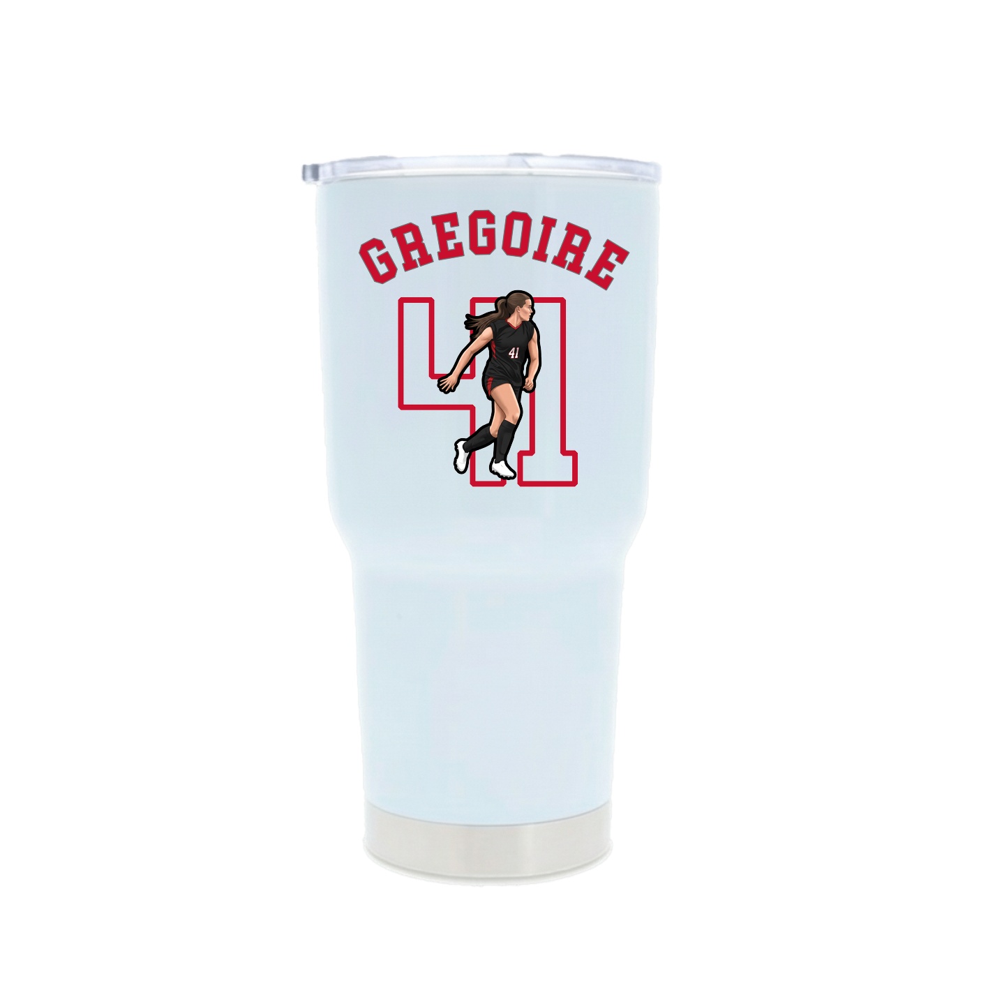 30oz Stainless Steel Tumbler — Shirsey Arch in White