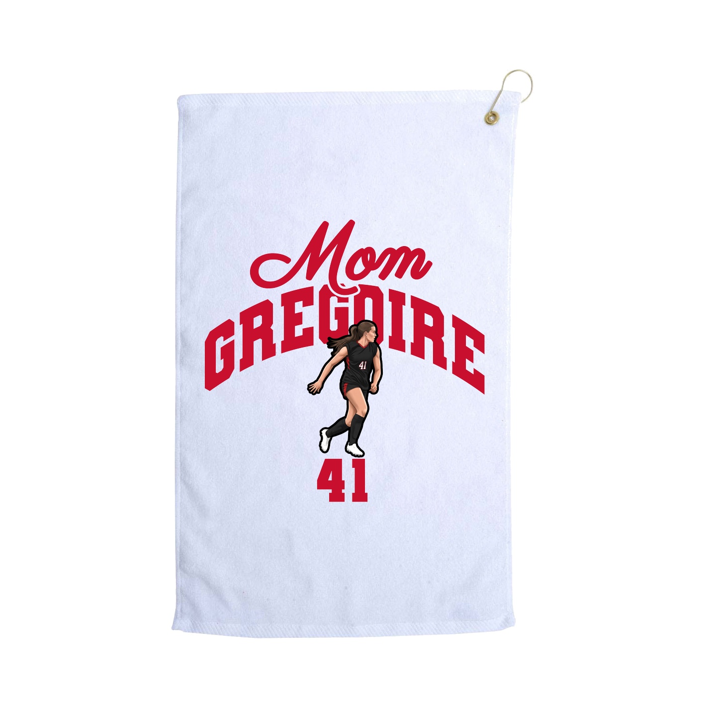 Golf Towel — Mothers Day Arch in White