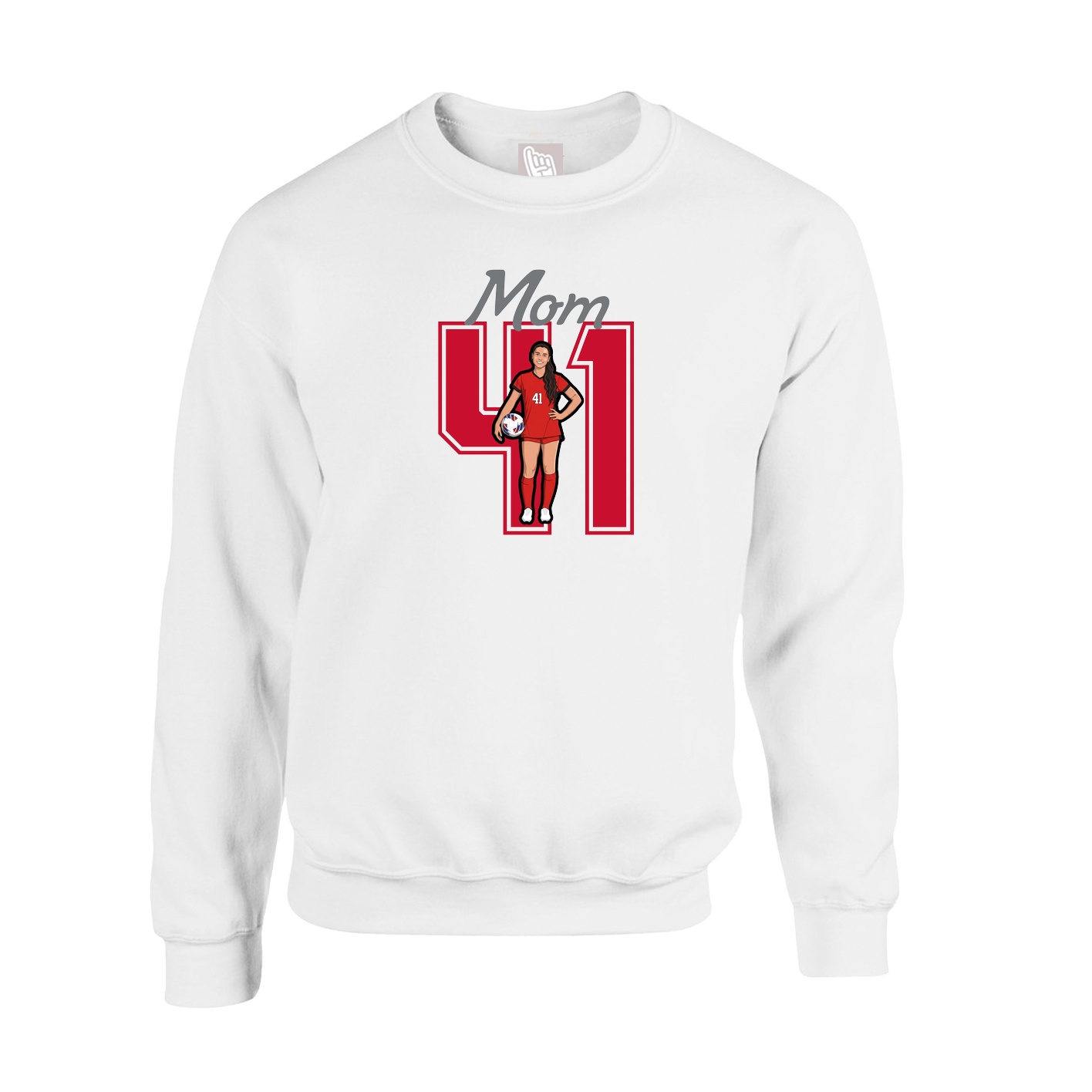 Fleece Crew — Mothers Day Shirsey in White