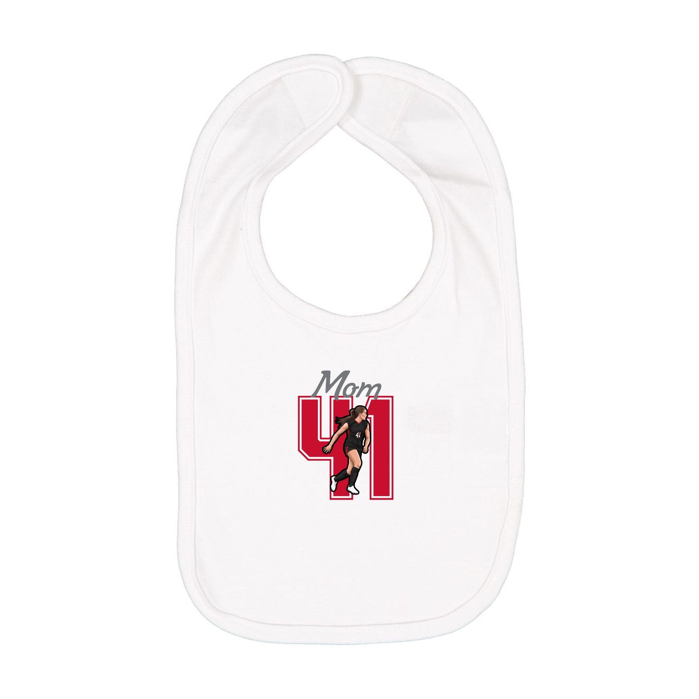 Infant Bib — Mothers Day Shirsey in White