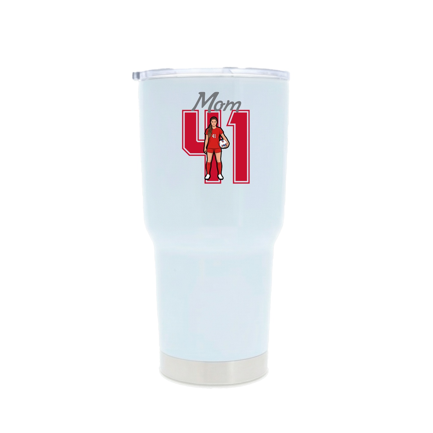 30oz Stainless Steel Tumbler — Mothers Day Shirsey in White