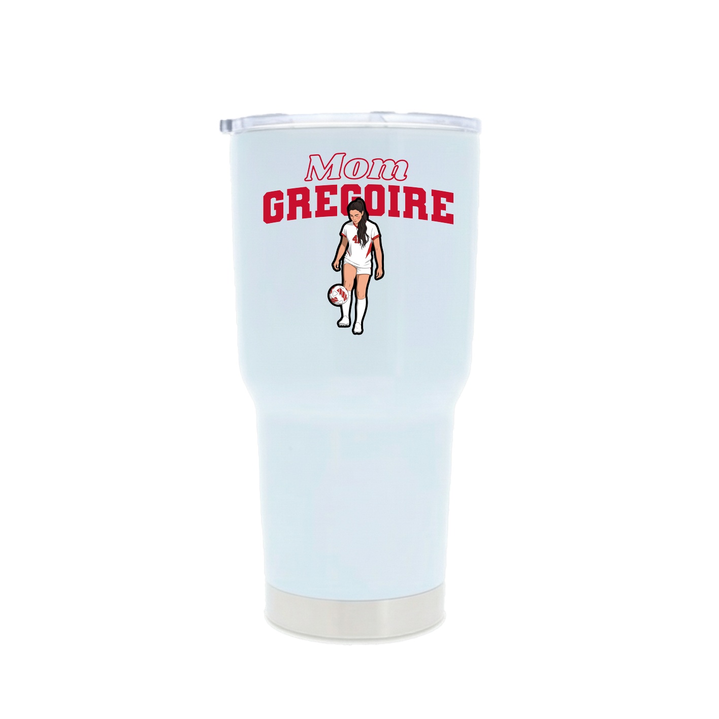 30oz Stainless Steel Tumbler — Mothers Day Block in White