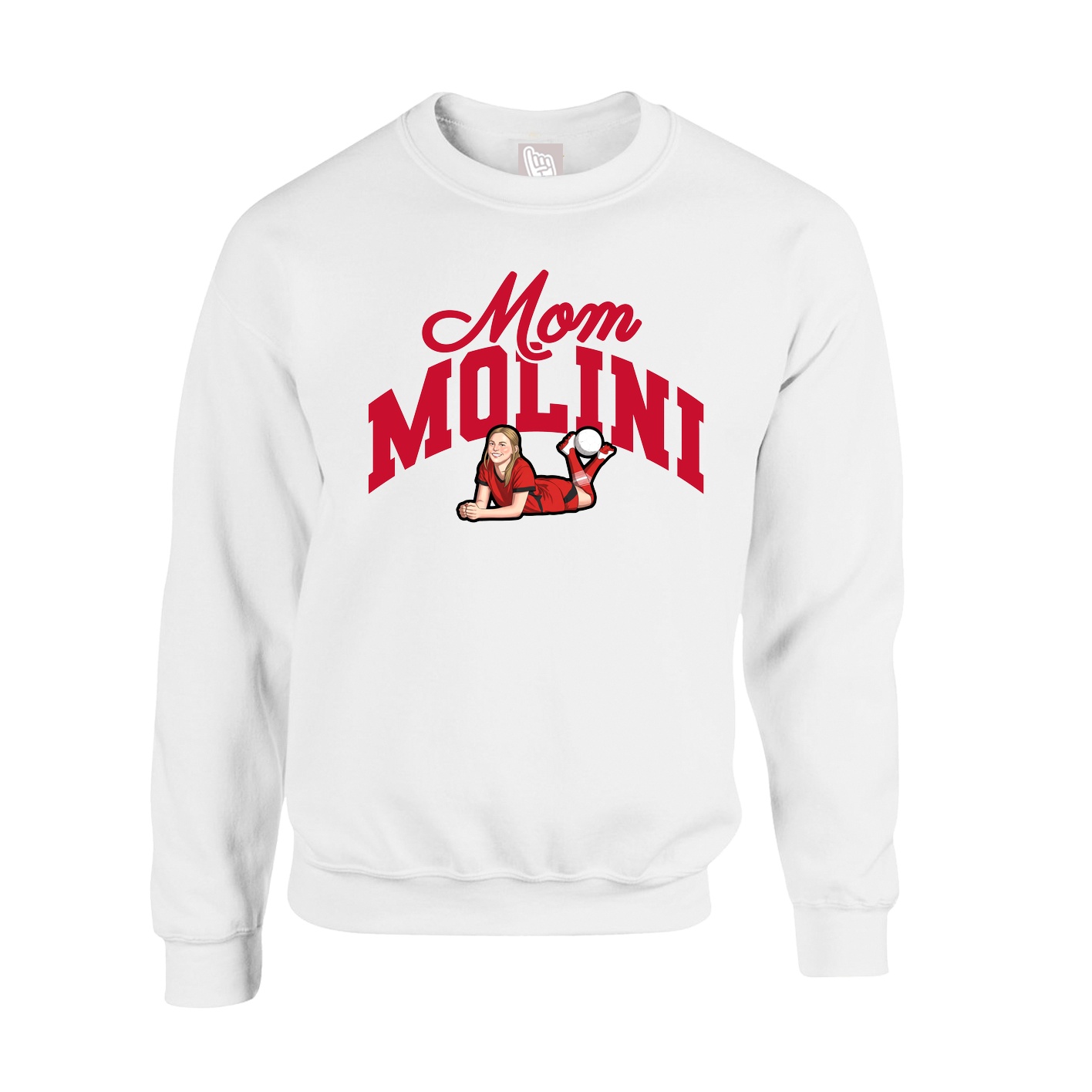 Fleece Crew — Mothers Day Arch in White