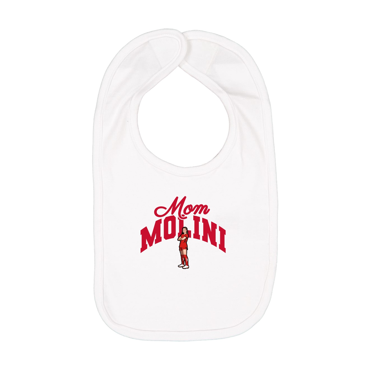 Infant Bib — Mothers Day Arch in White