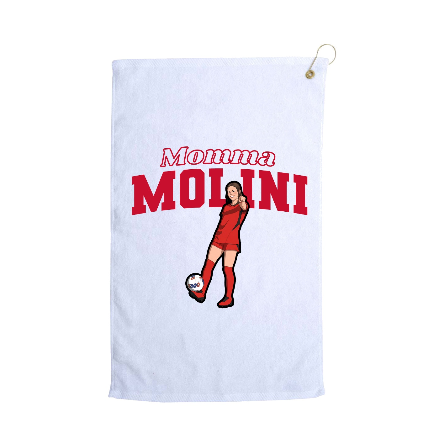 Golf Towel — Mothers Day Block in White