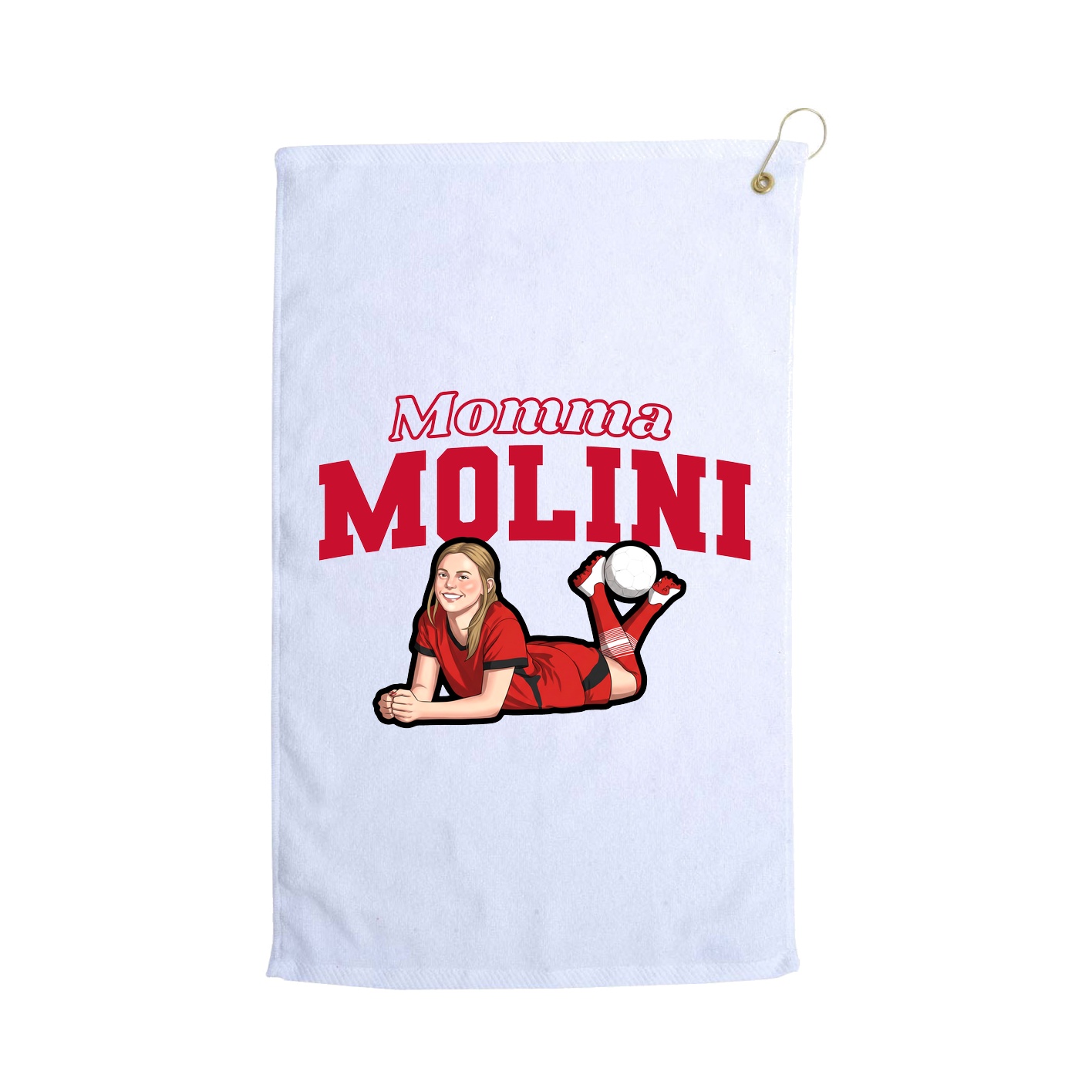 Golf Towel — Mothers Day Block in White