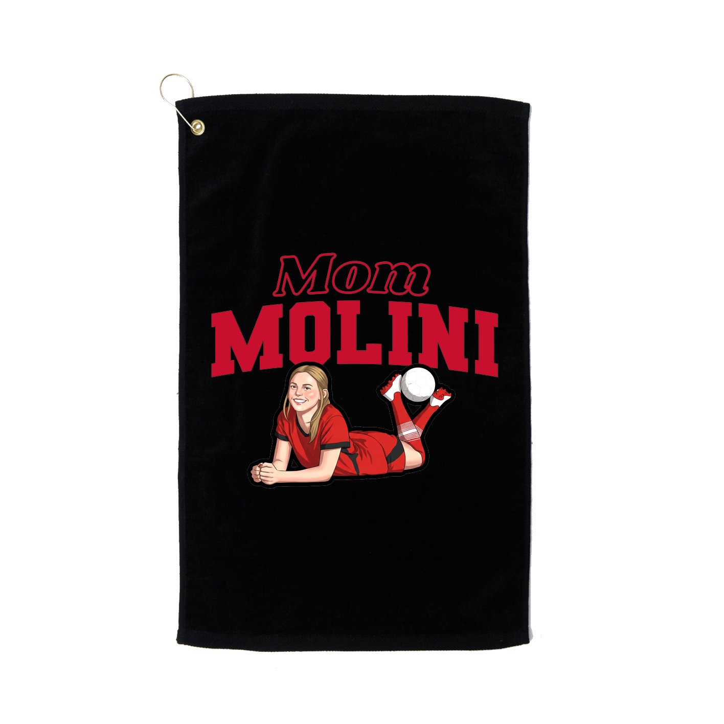 Golf Towel — Mothers Day Block in Black