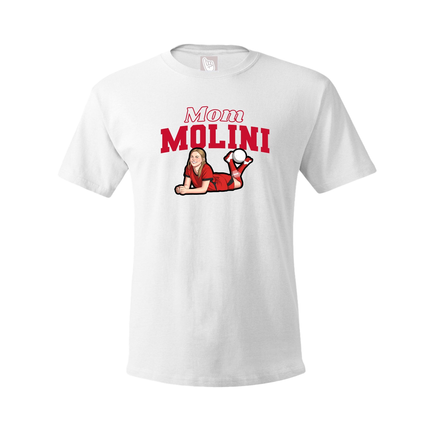 Youth Tee — Mothers Day Block in White