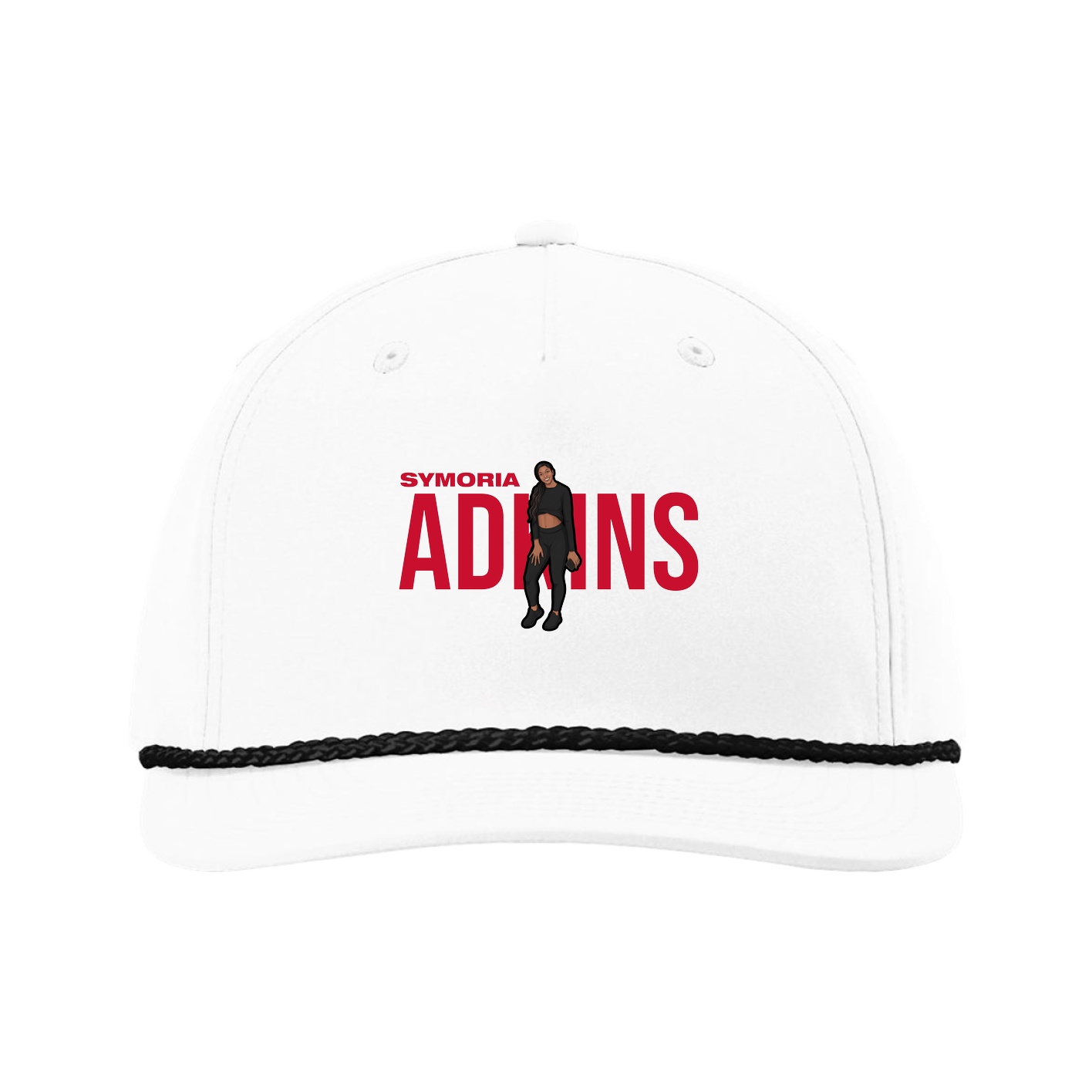 Five-Panel Classic Rope Cap — Player Name in White