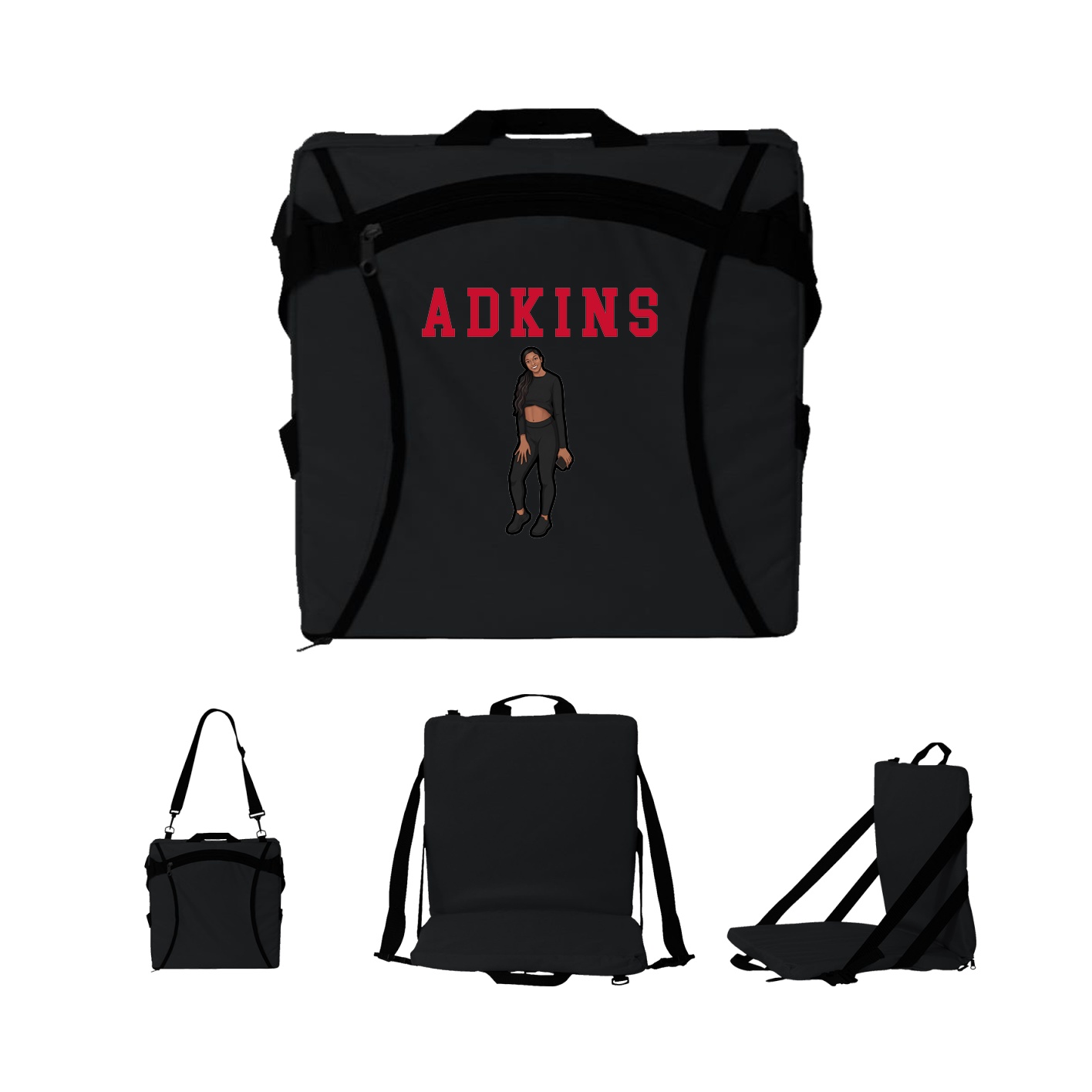 Folding Stadium Seat — Shirsey in Black