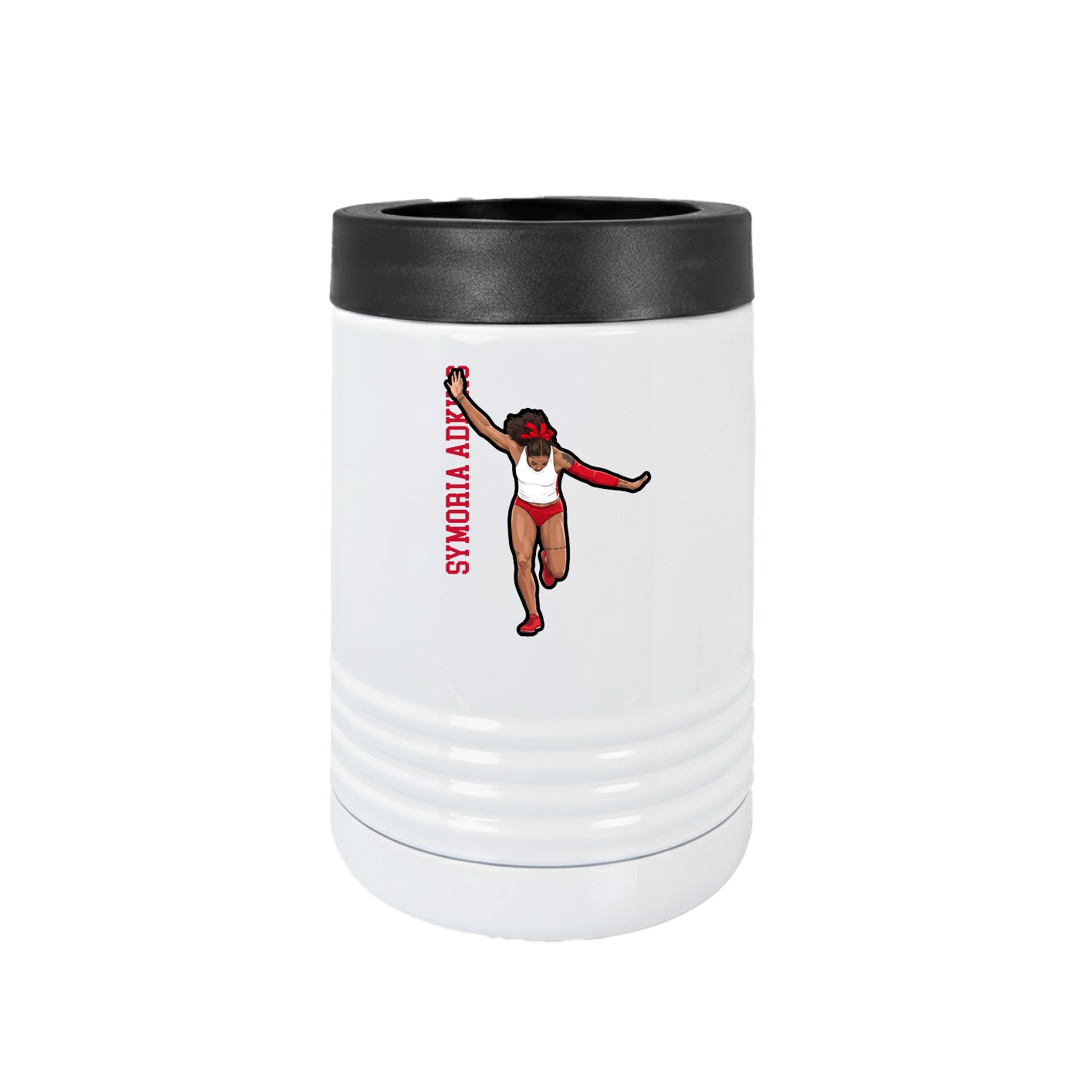Beverage Holder — Name Vertical in White