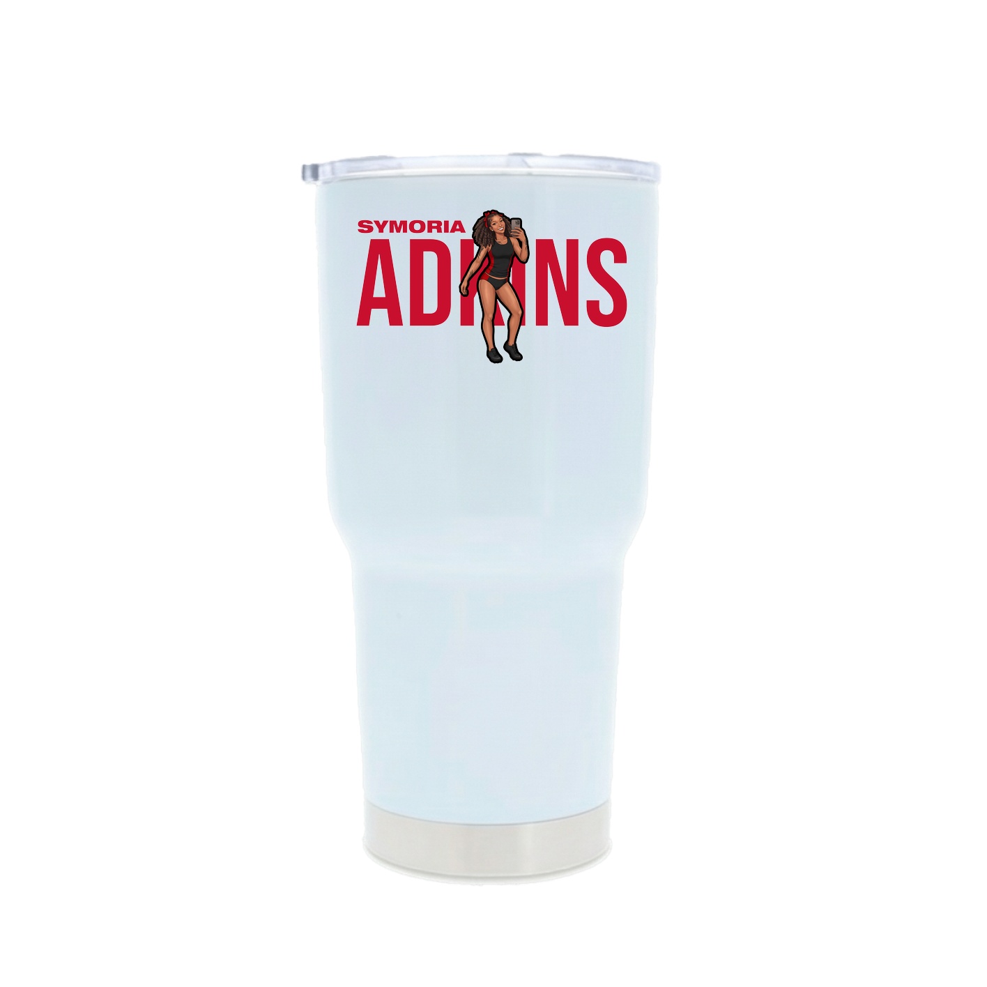 30oz Stainless Steel Tumbler — Player Name in White
