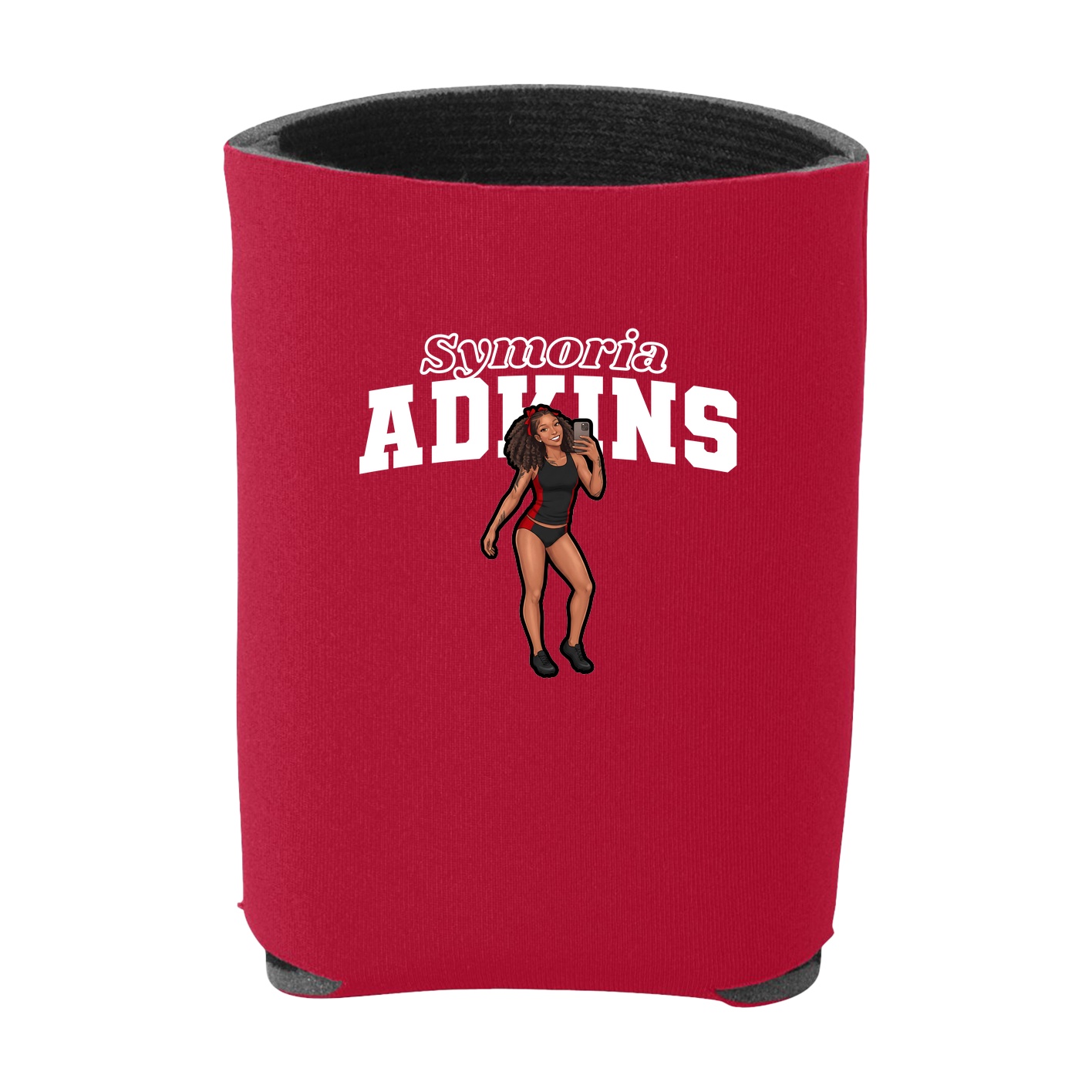 Can Holder — Name Arch in Red