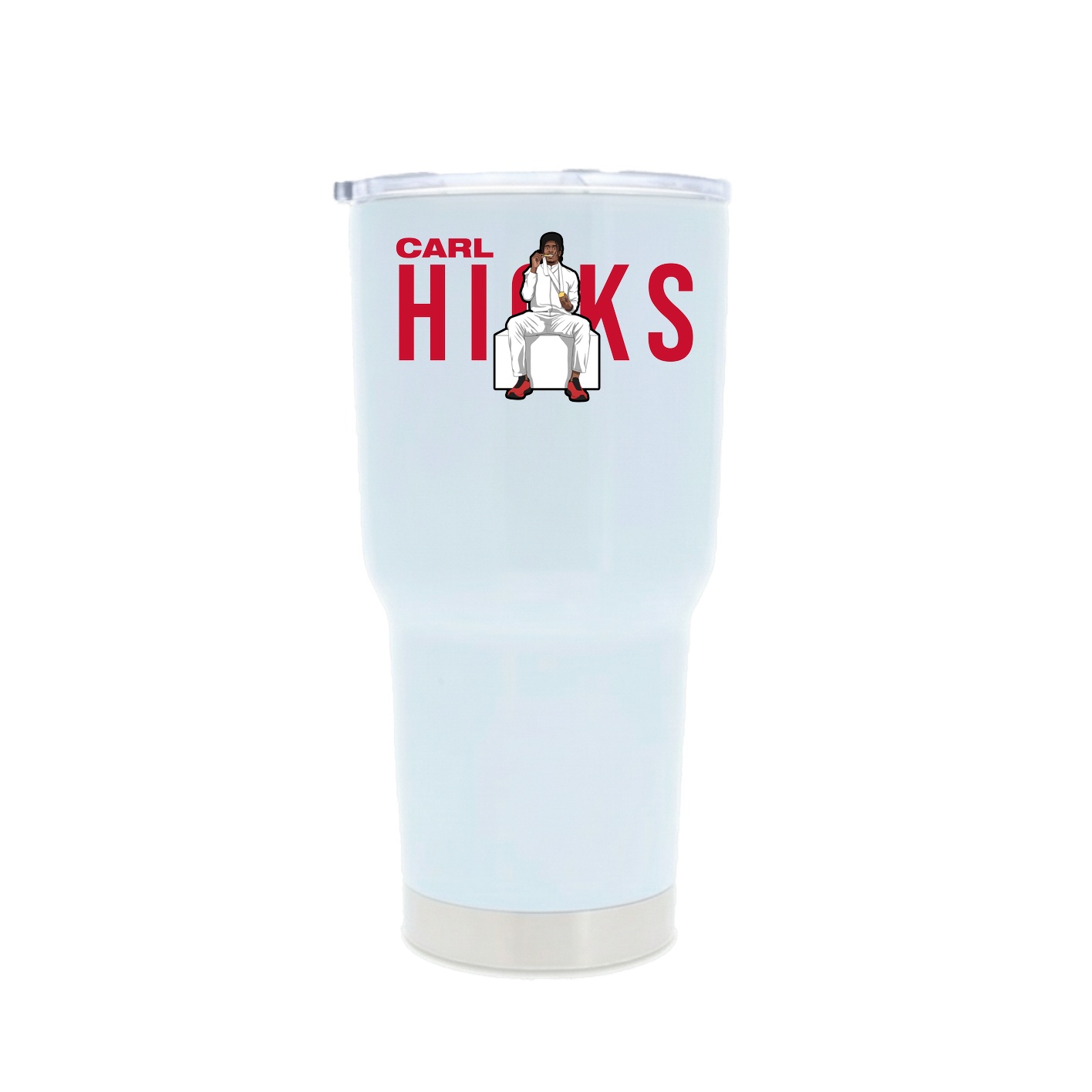 30oz Stainless Steel Tumbler — Player Name in White