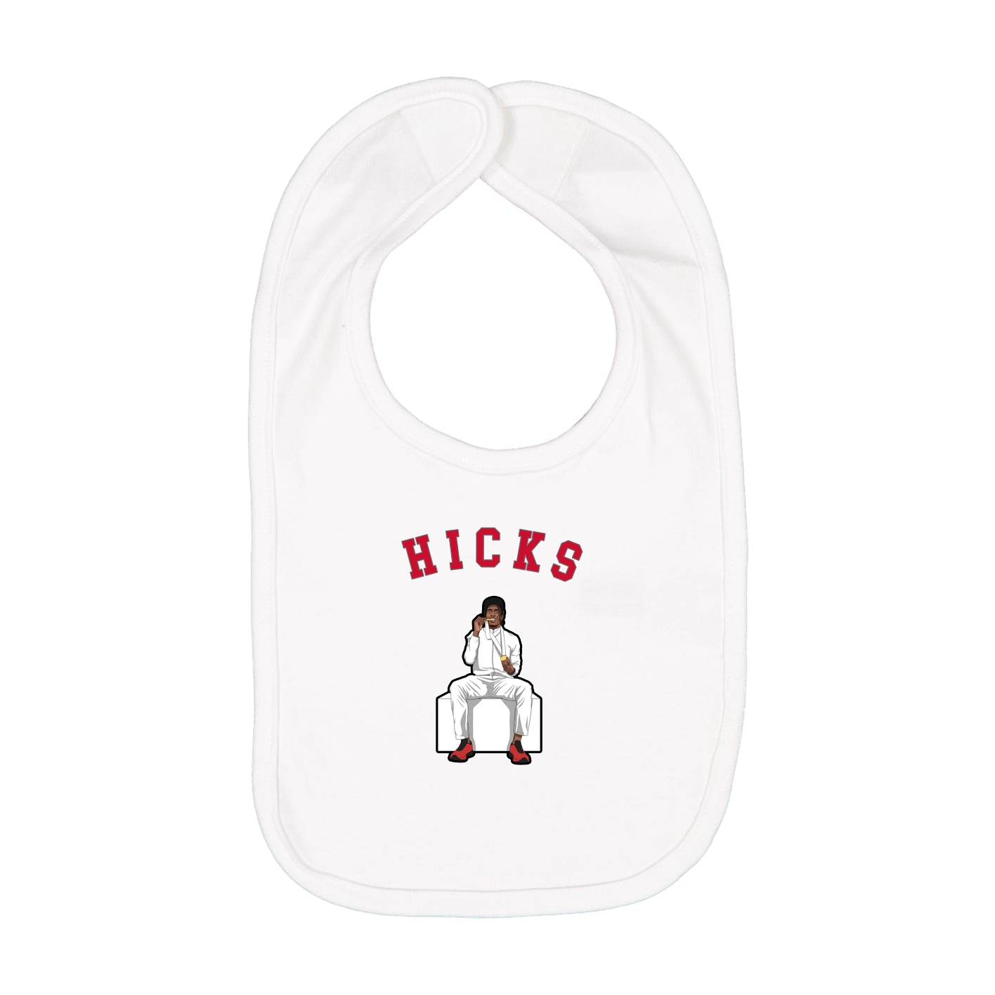 Infant Bib — Shirsey Arch in White