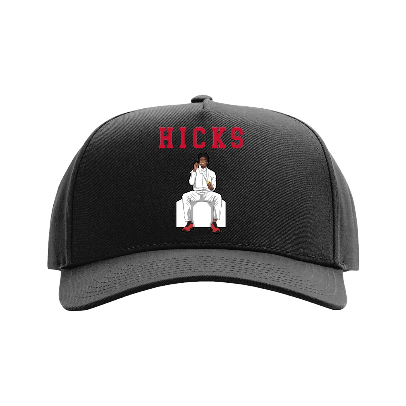 Full Fabric Five-Panel Champ Cap — Shirsey in Black