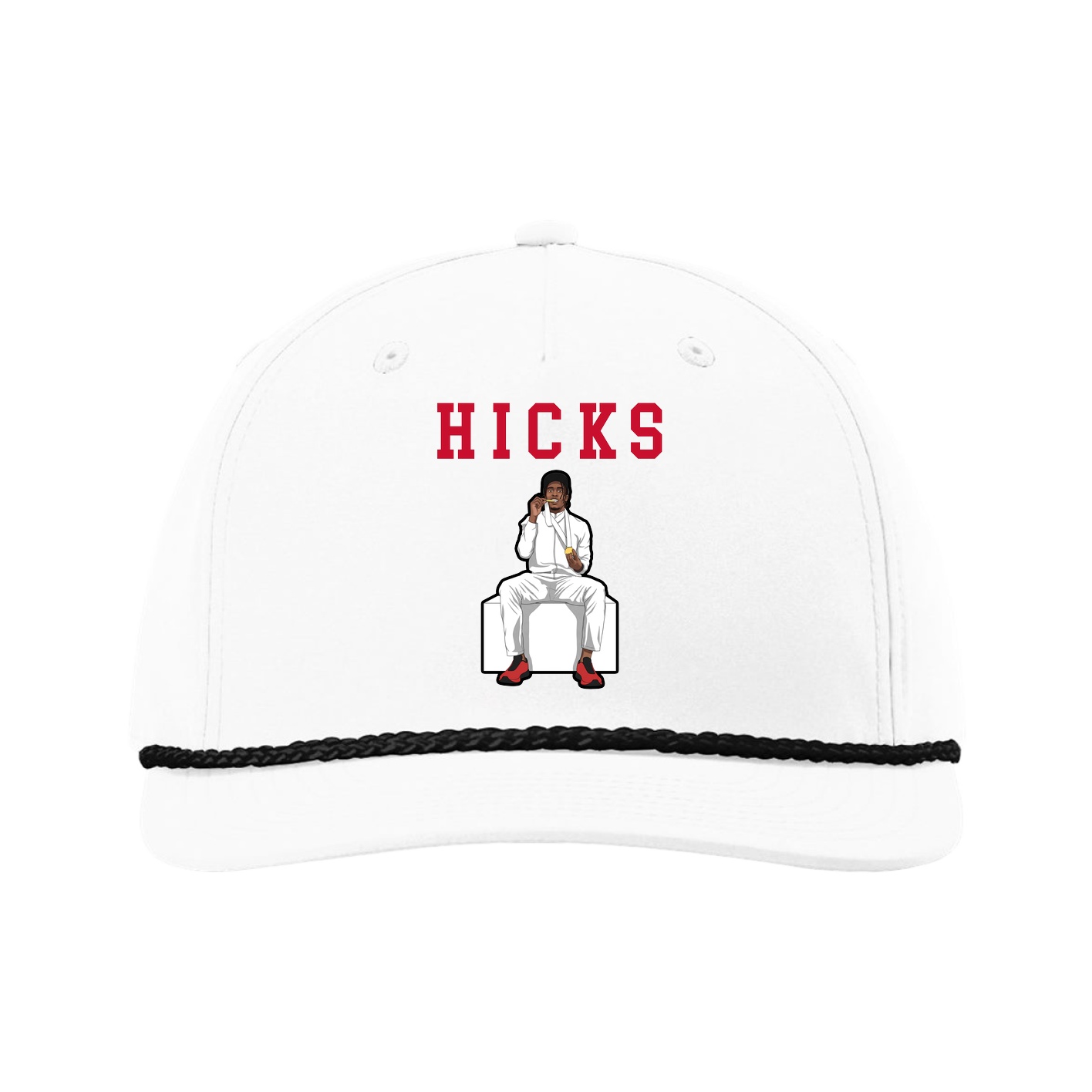 Five-Panel Classic Rope Cap — Shirsey in White