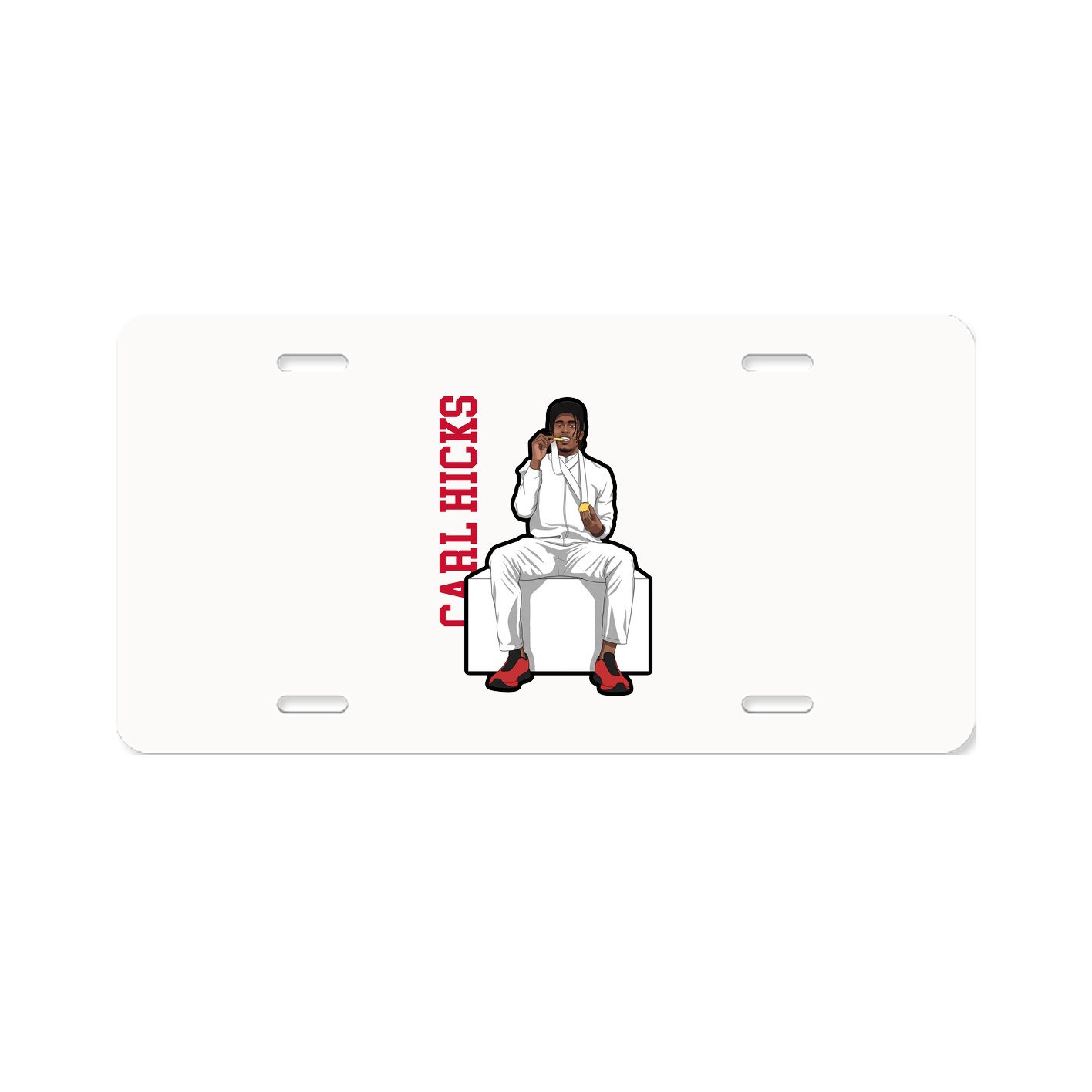 License Plate — Name Vertical in Classic