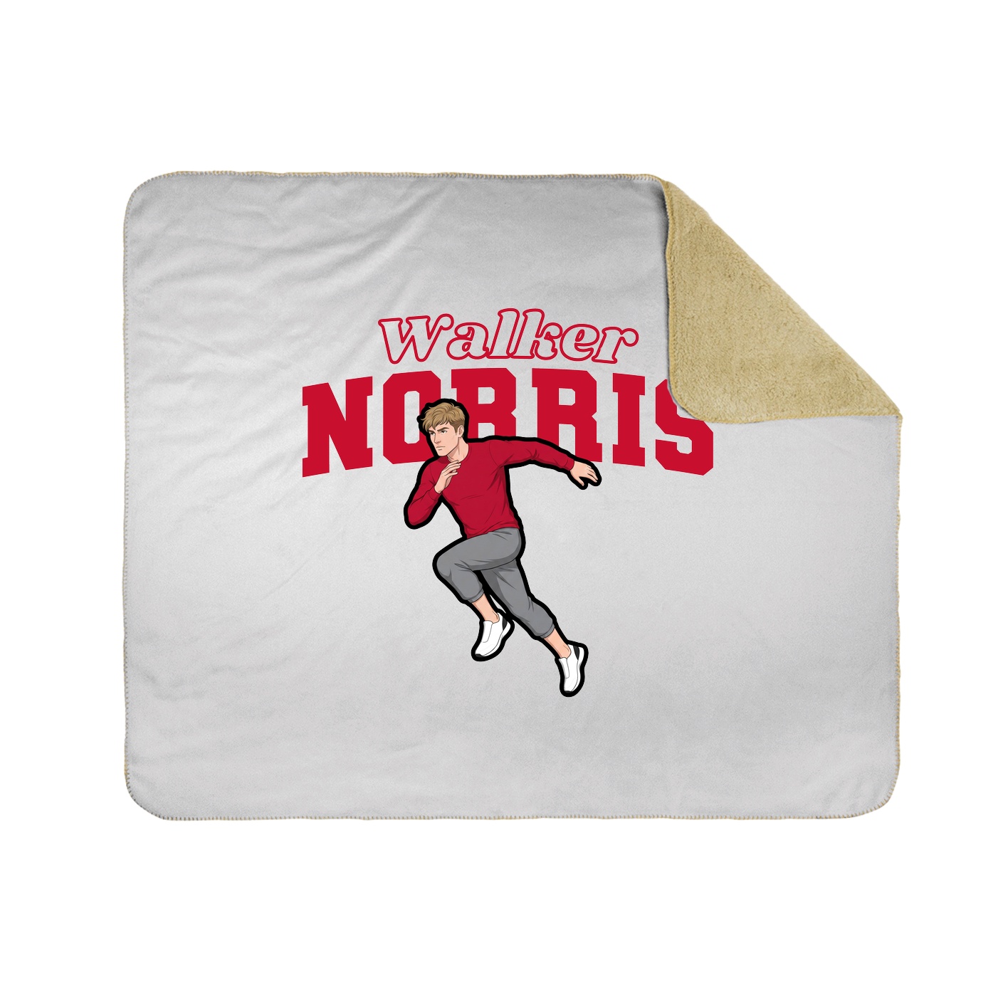 Throw Blanket — Name Arch in White