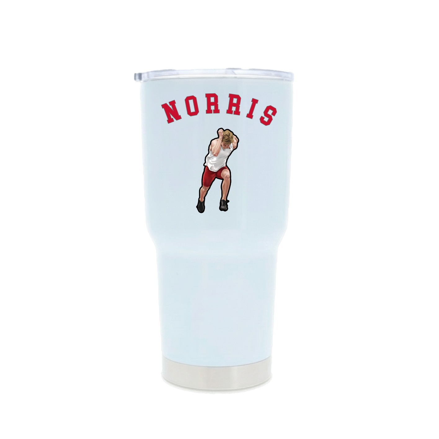 30oz Stainless Steel Tumbler — Shirsey Arch in White