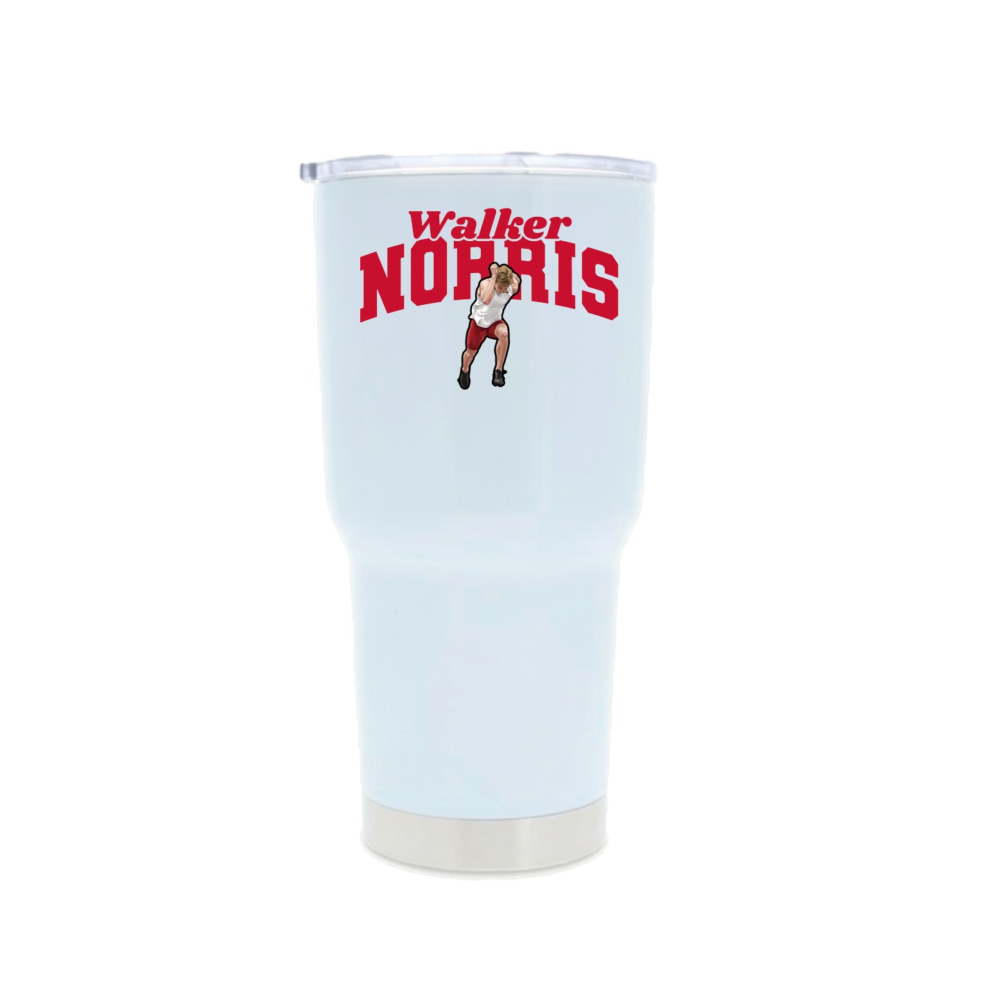 30oz Stainless Steel Tumbler — Signature Arch in White