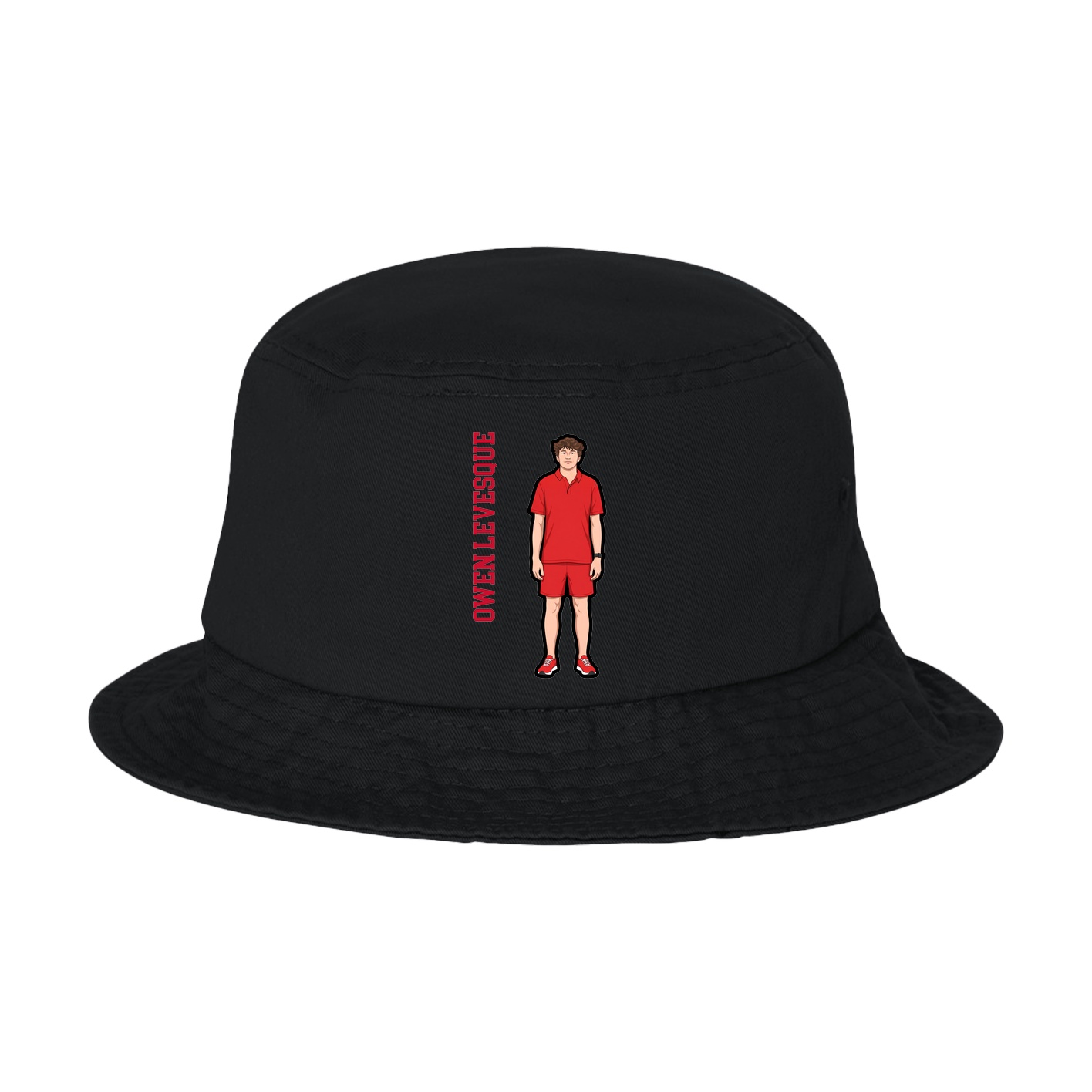 Bucket Cap — Name Vertical in Black
