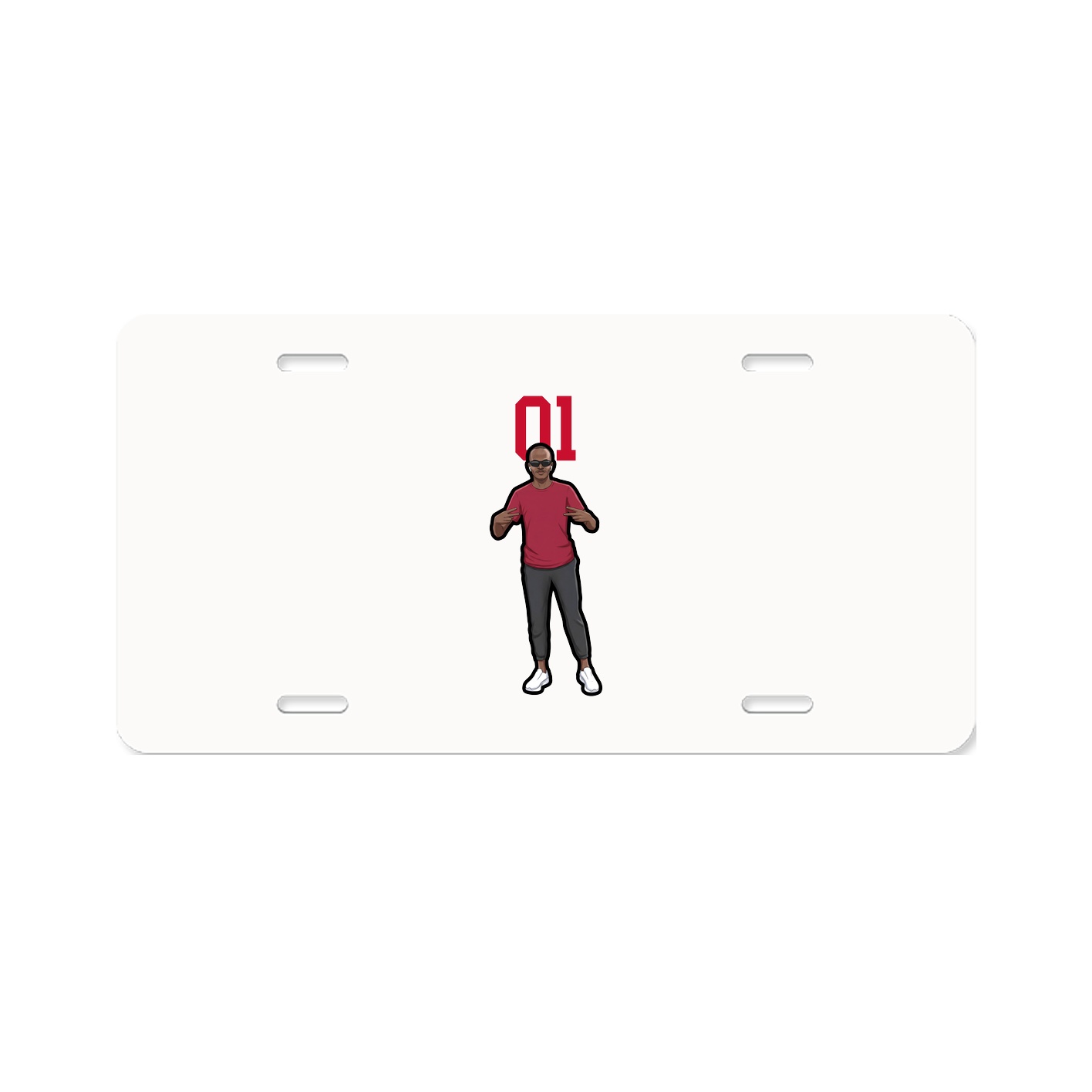 License Plate — Number Top in Classic