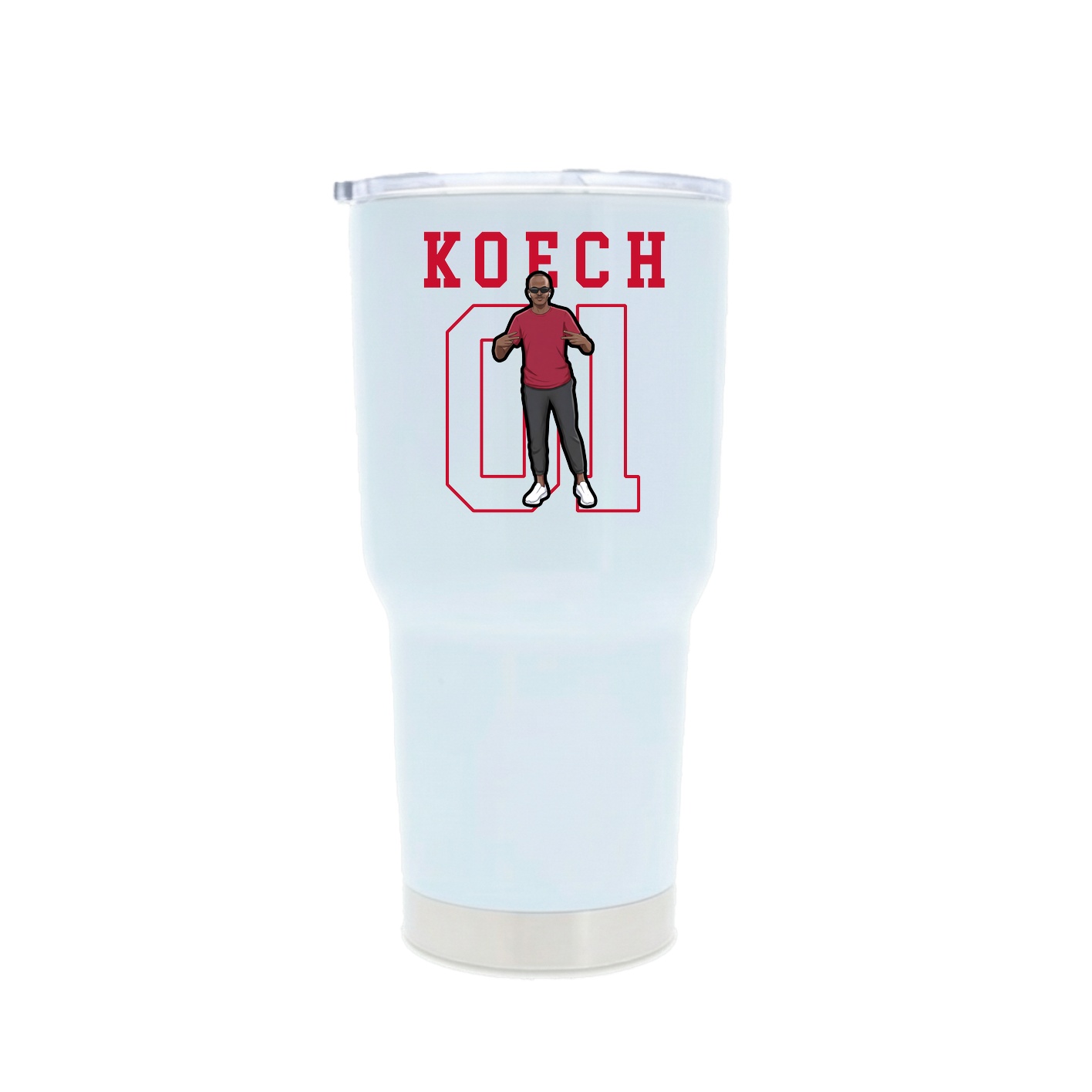 30oz Stainless Steel Tumbler — Shirsey in White
