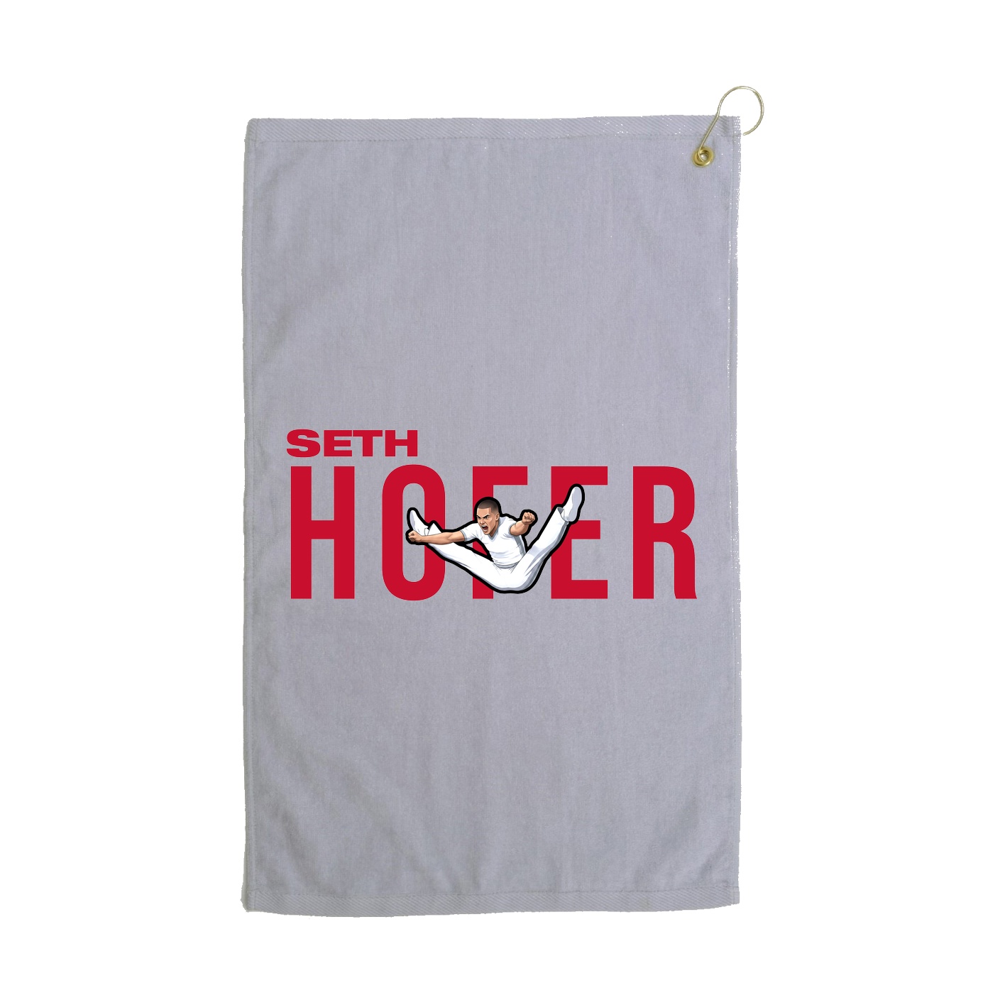 Golf Towel — Player Name in Grey